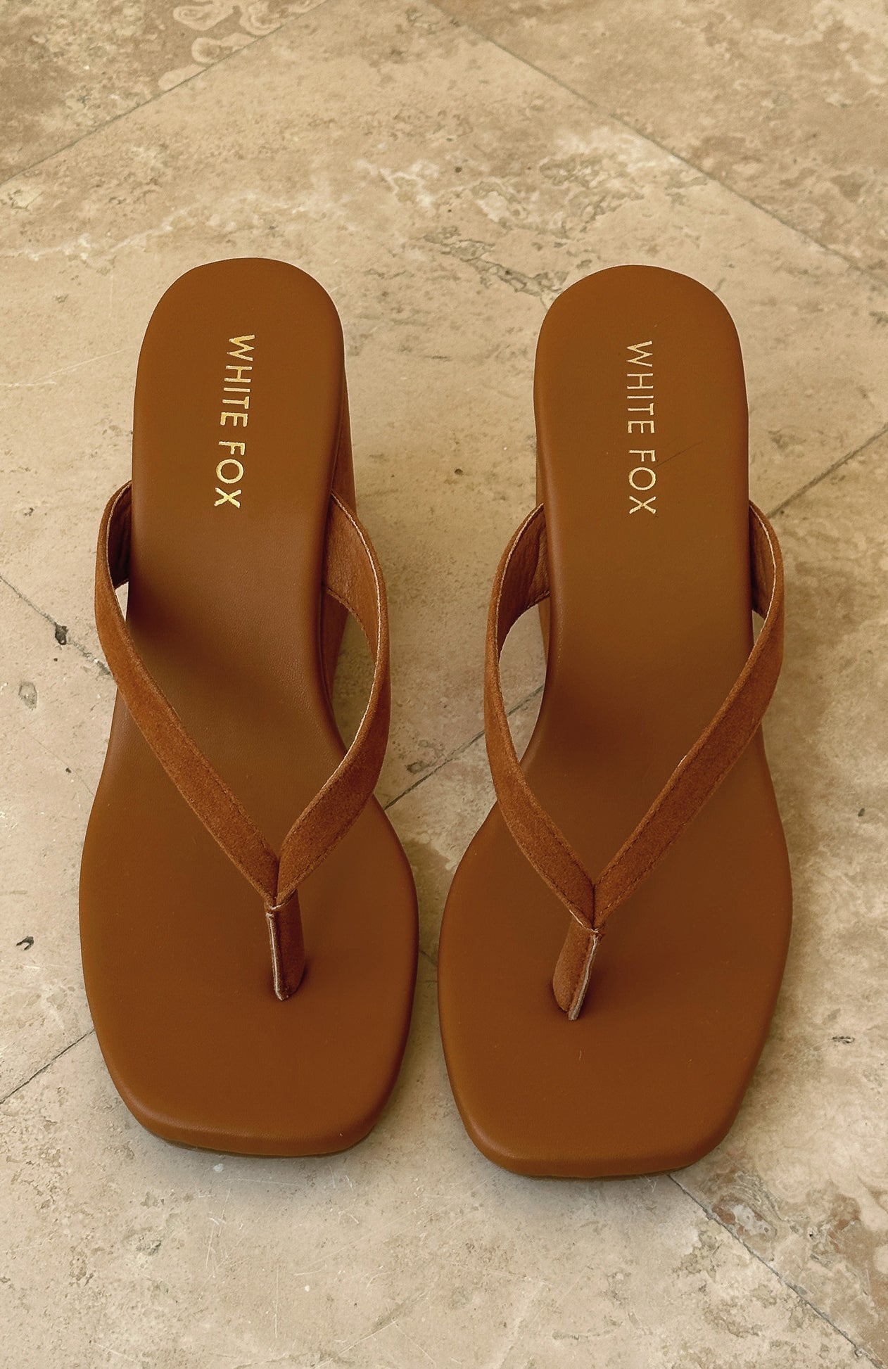 Grace Wedge Caramel Faux Suede - Image 4