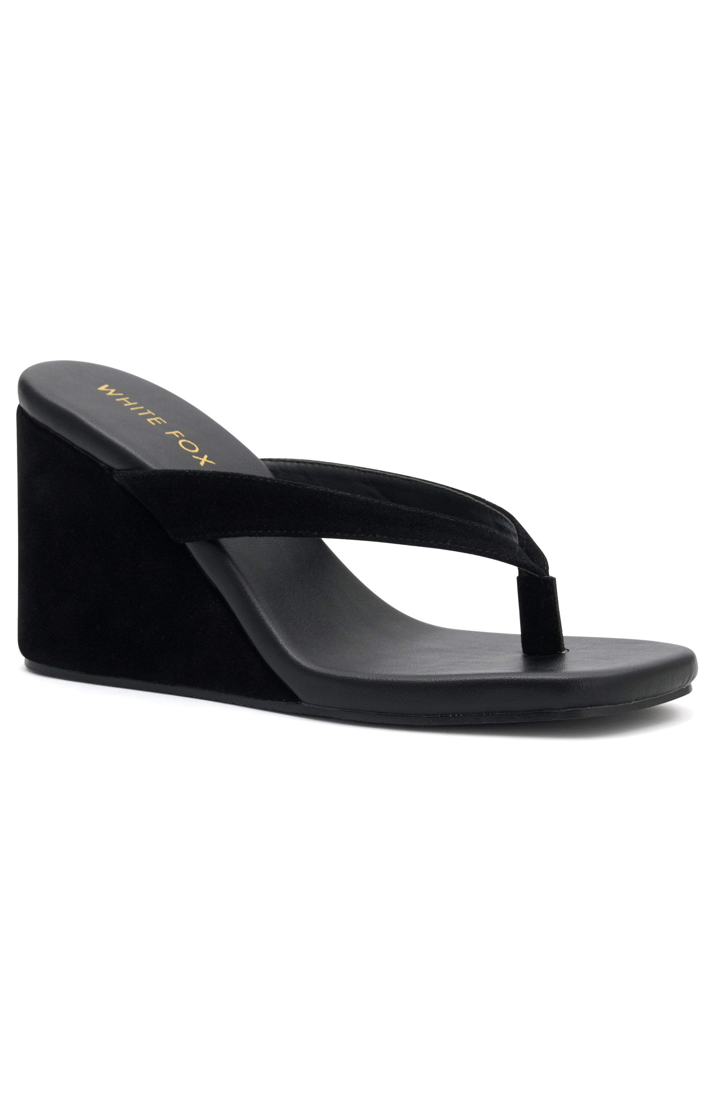 Grace Wedge Black Faux Suede - Image 2