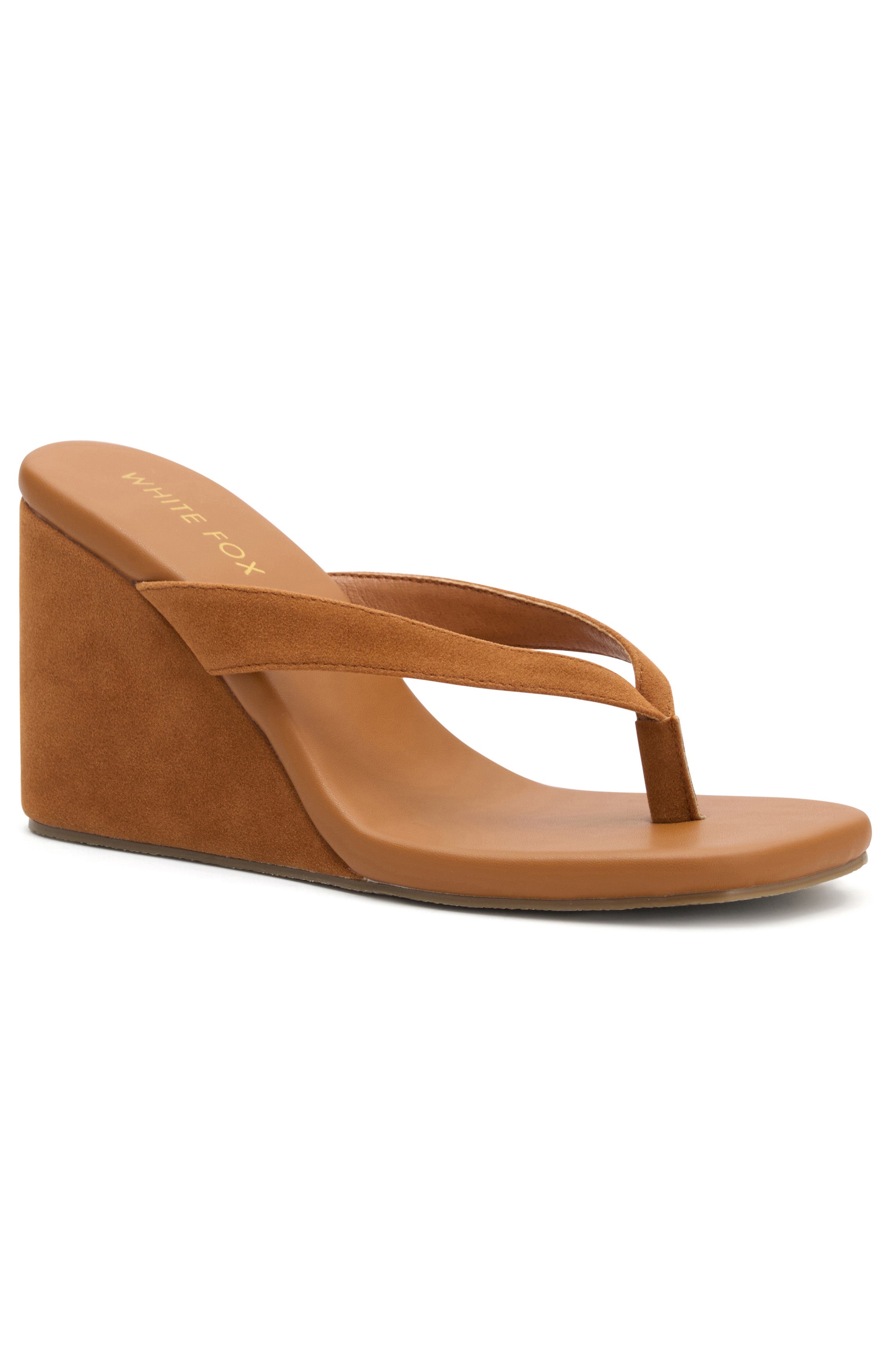 Grace Wedge Caramel Faux Suede - Image 2