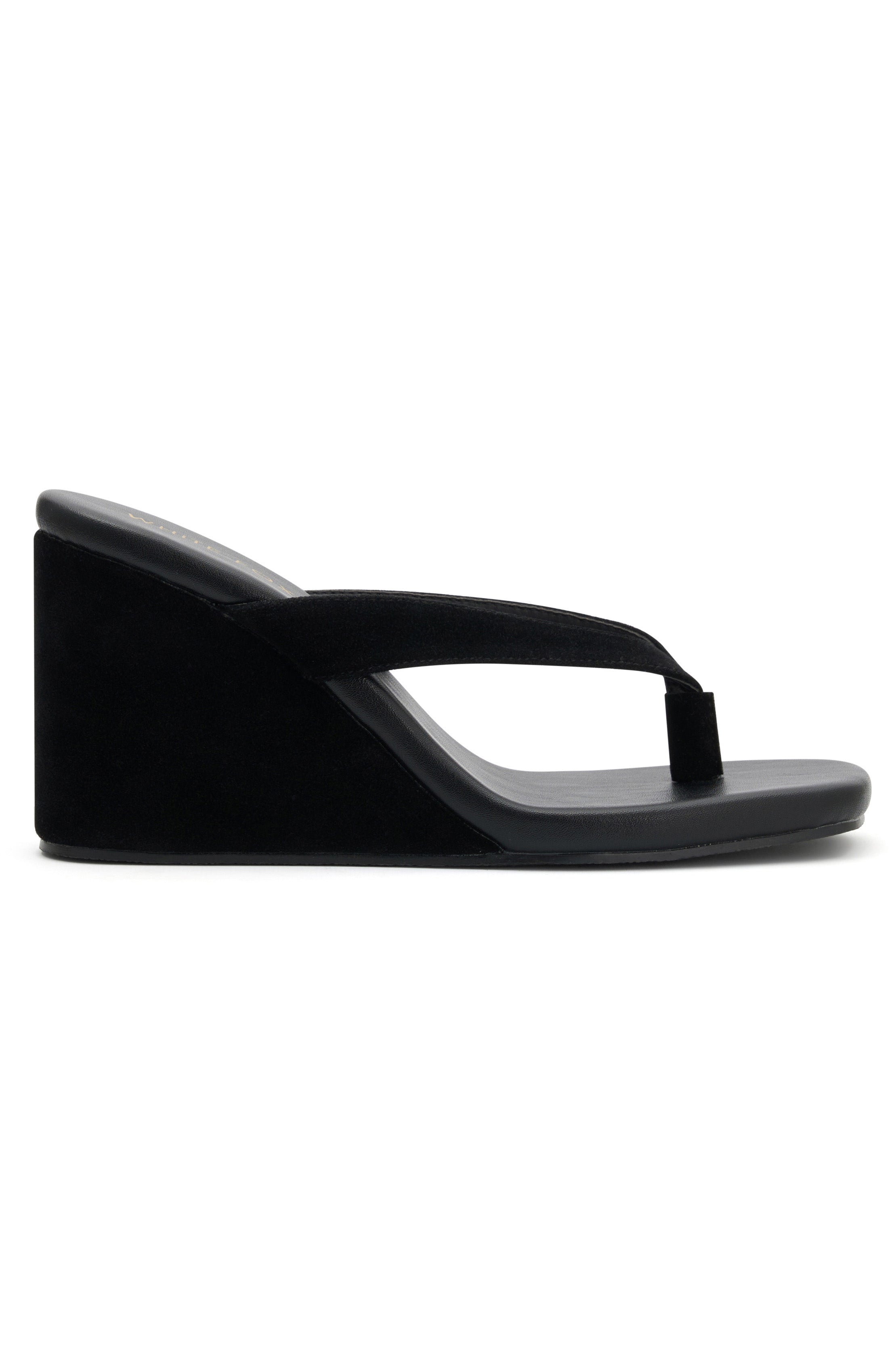 Grace Wedge Black Faux Suede - Image 3