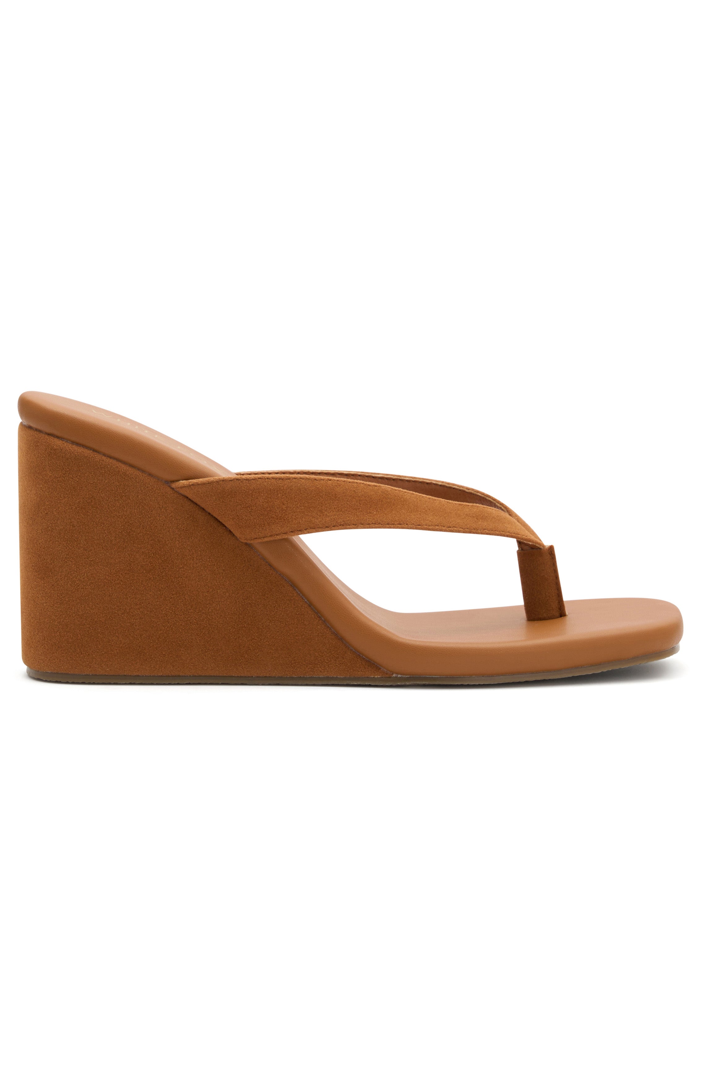 Grace Wedge Caramel Faux Suede - Image 3