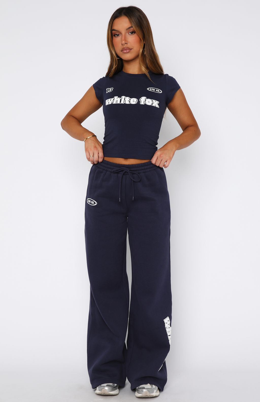 Ready To Go Wide Leg Sweatpants Navy - Image 2