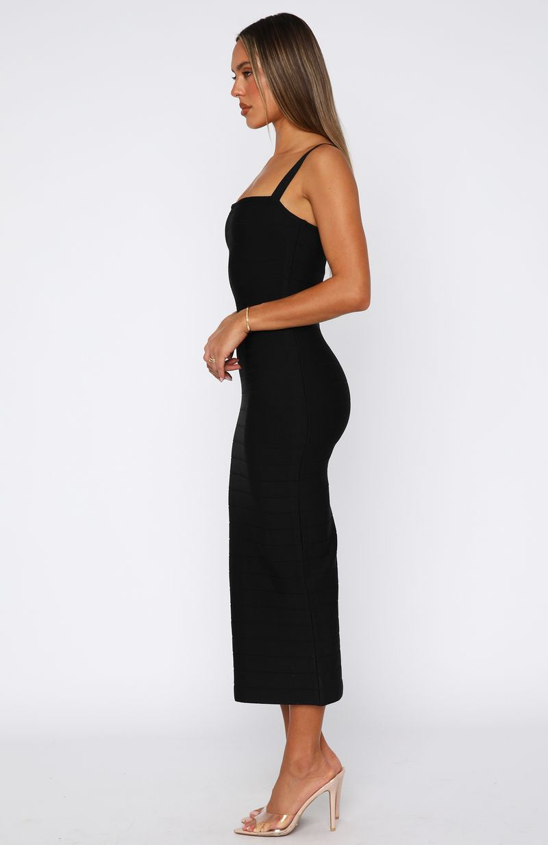 Sugar And Spice Bandage Midi Dress Black - Image 3