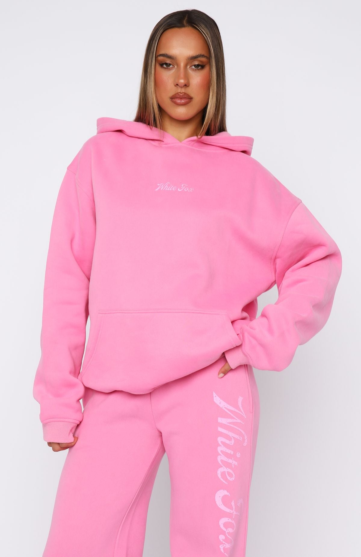 The Good Life Back Graphic Oversized Hoodie Pink - Image 2