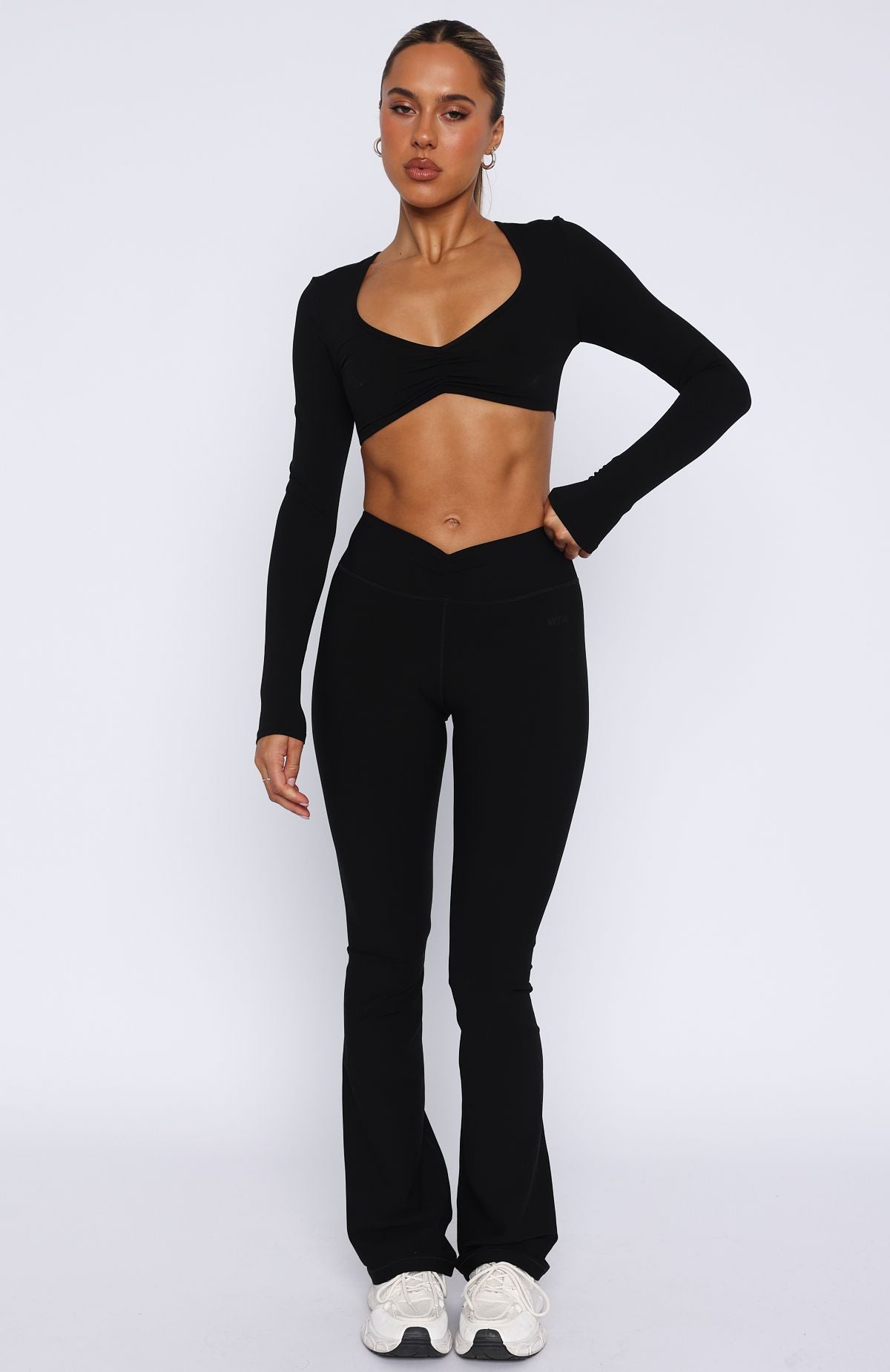 Revival High Waisted Flare Leggings Black - Image 2