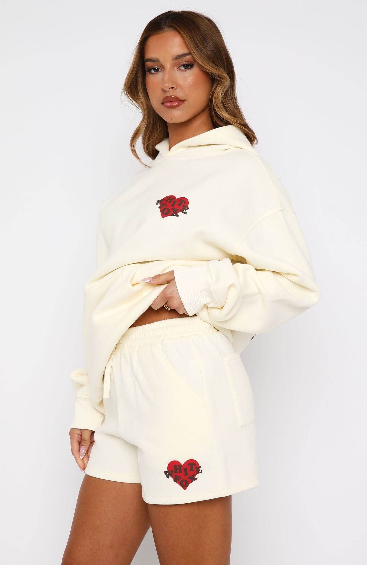 We Don't Talk Anymore Lounge Shorts Cream - Image 3