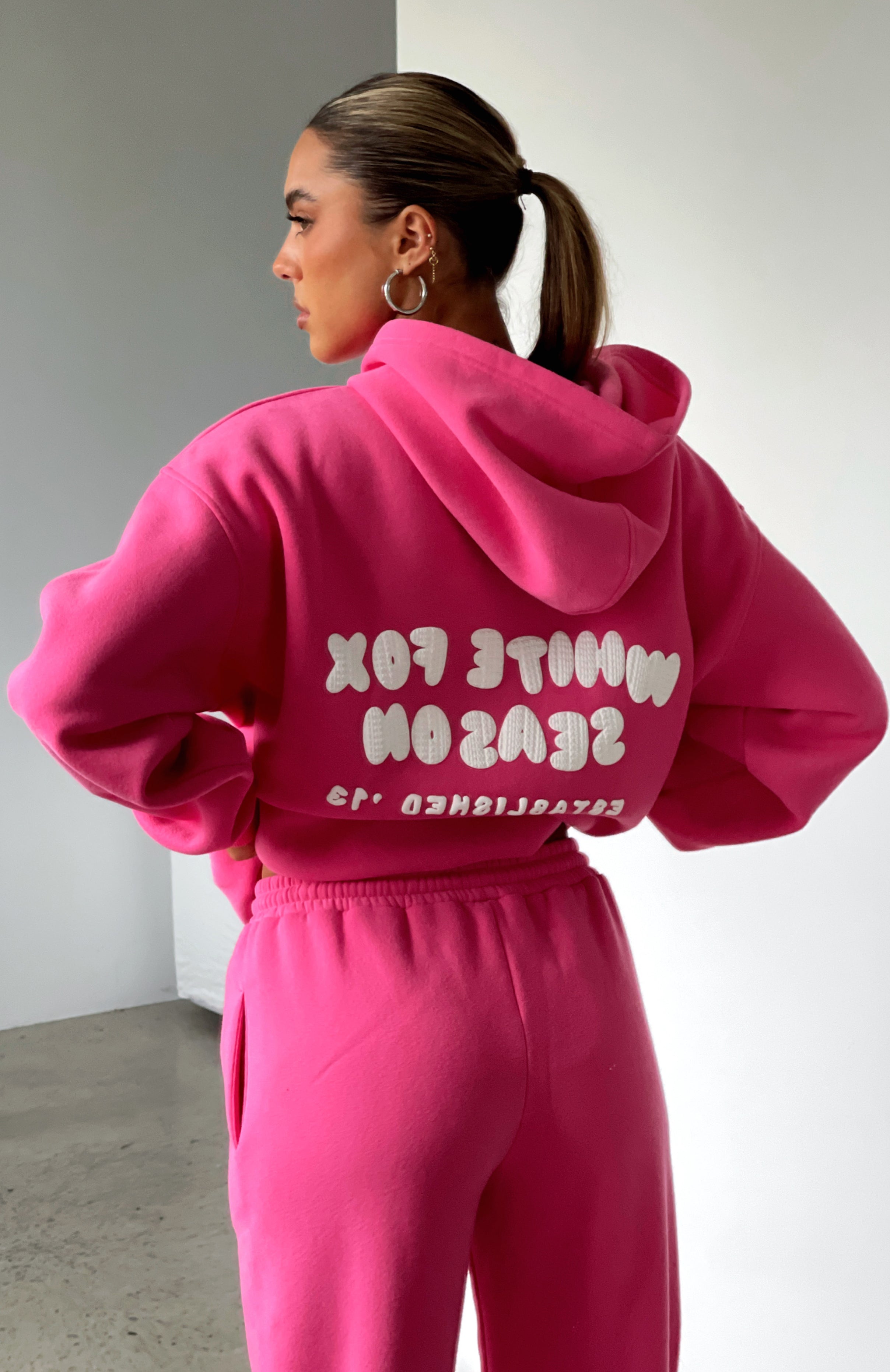 The Main Season Oversized Hoodie Hot Pink - Image 6