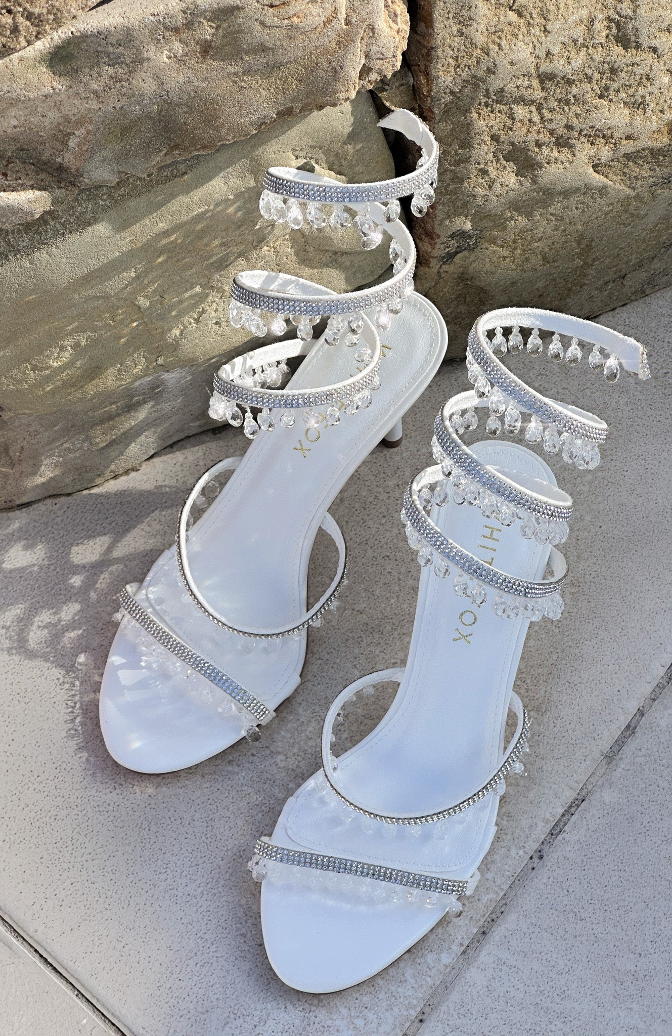 Soliel Wrap Heels White/Clear - Image 4
