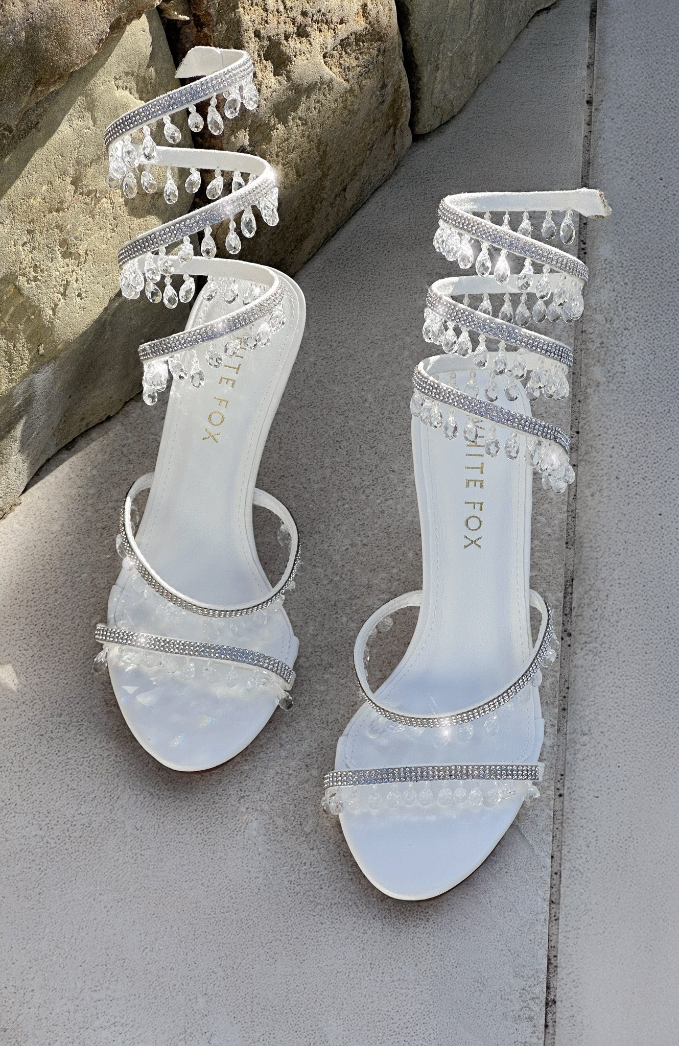 Soliel Wrap Heels White/Clear - Image 5