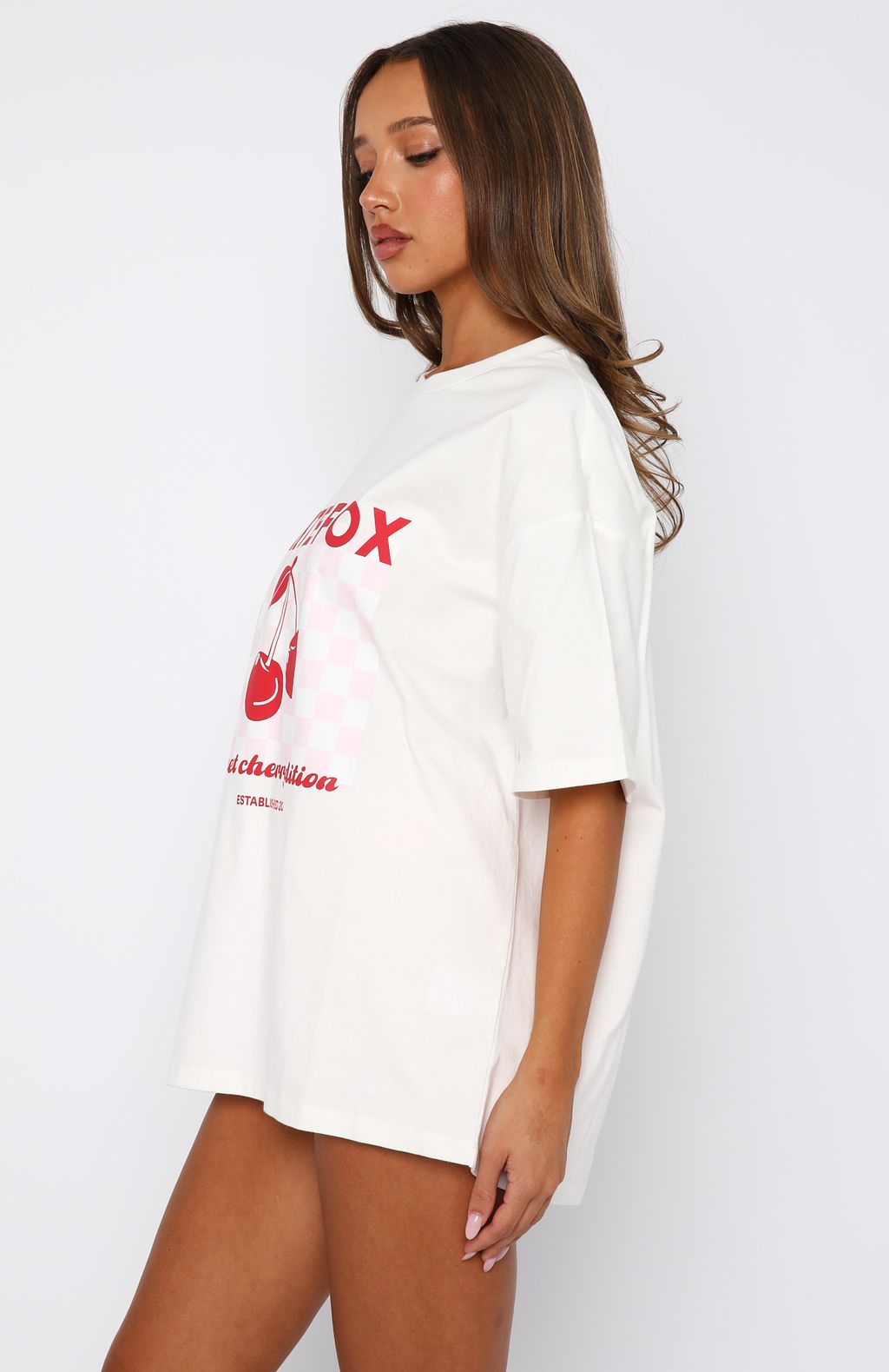 Sweet Cherry Edition Oversized Tee White - Image 3