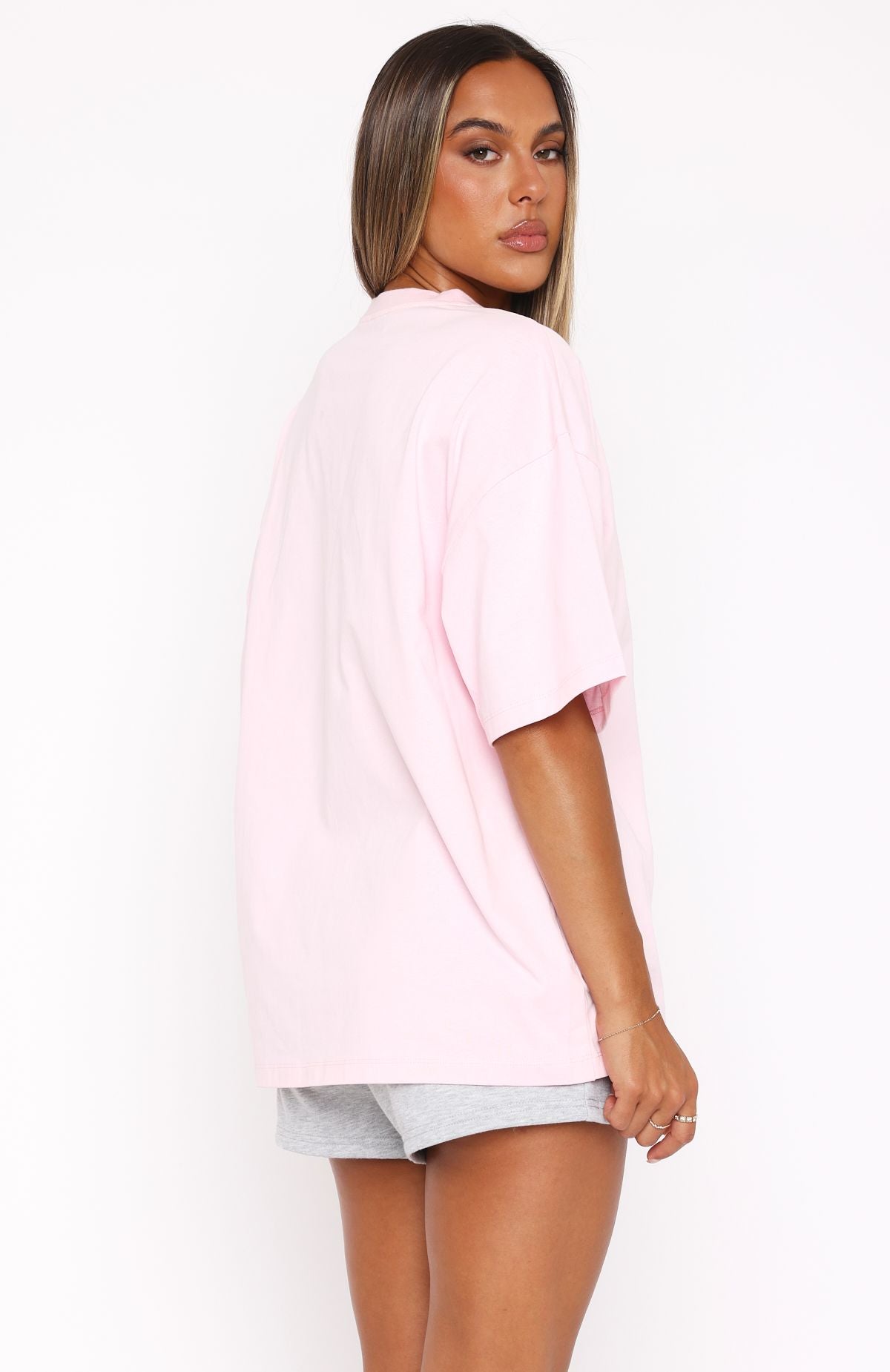 With Love In The Moment Oversized Tee Pink - Image 4