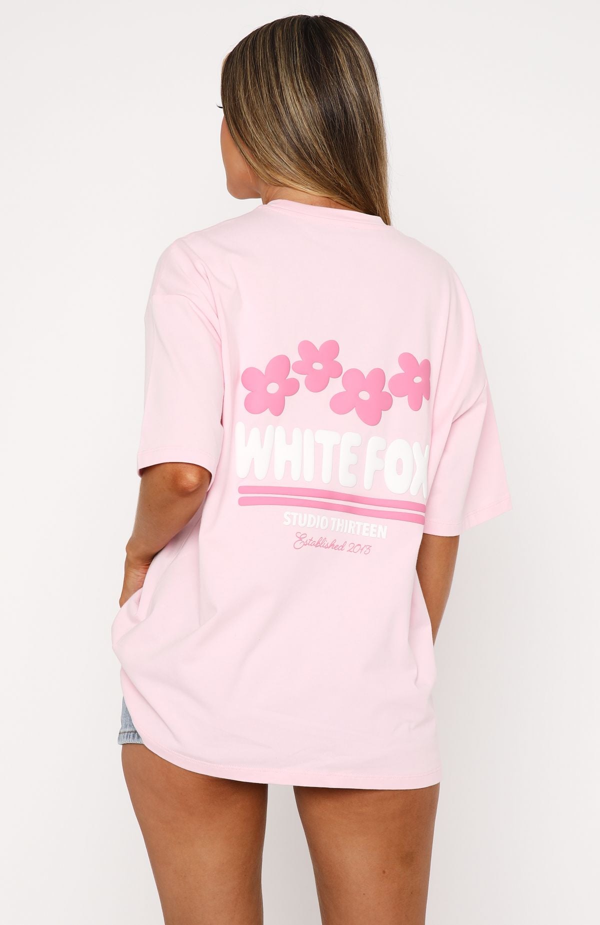 Tropic Time Oversized Tee Pink - Image 4