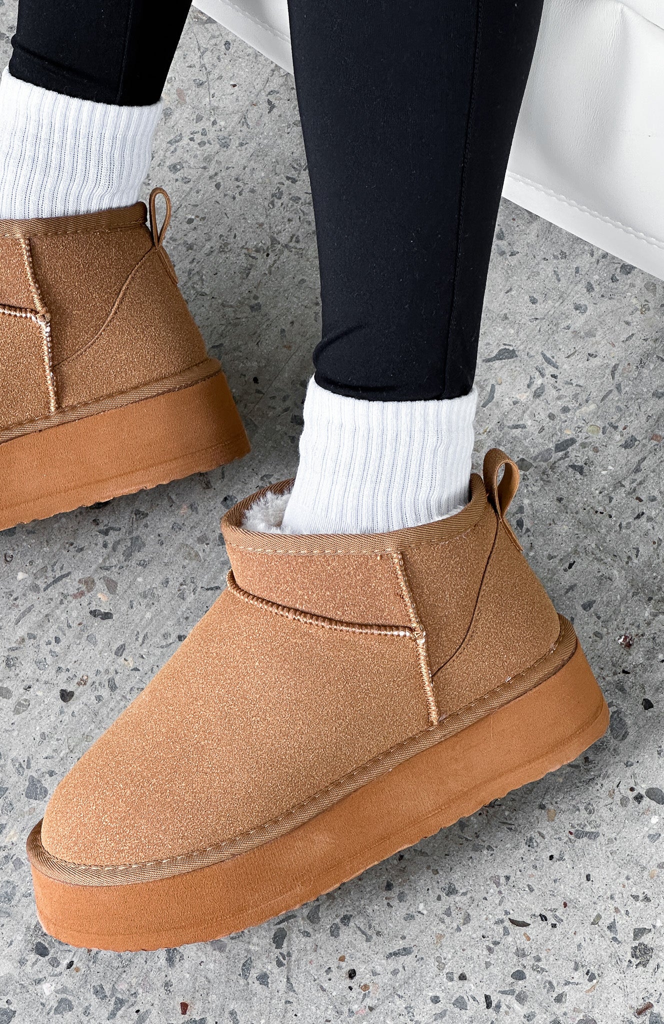 Jet Setter Platform Snug Boots Chestnut - Image 4