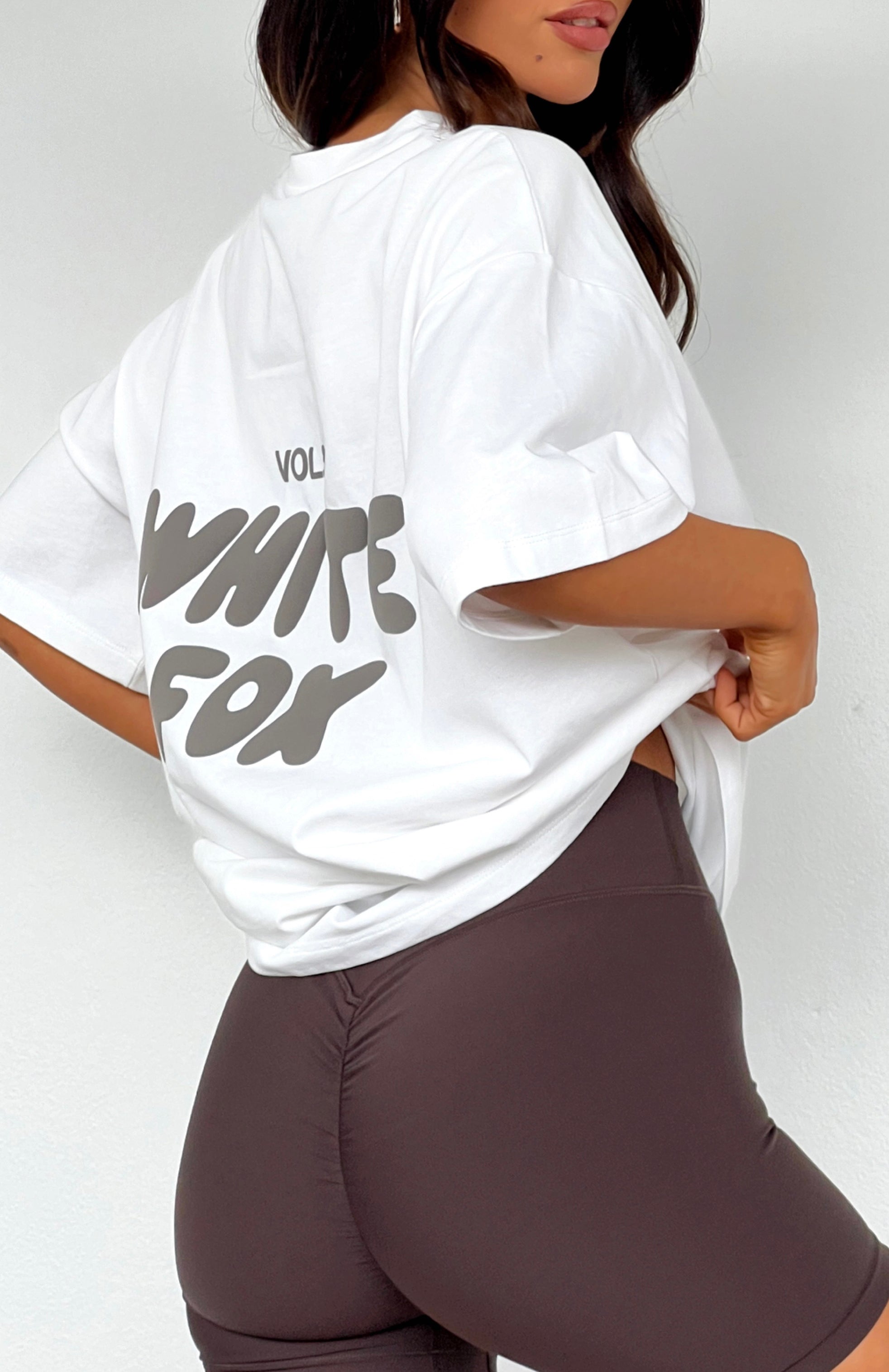 Offstage Back Graphic Oversized Tee White - Image 6