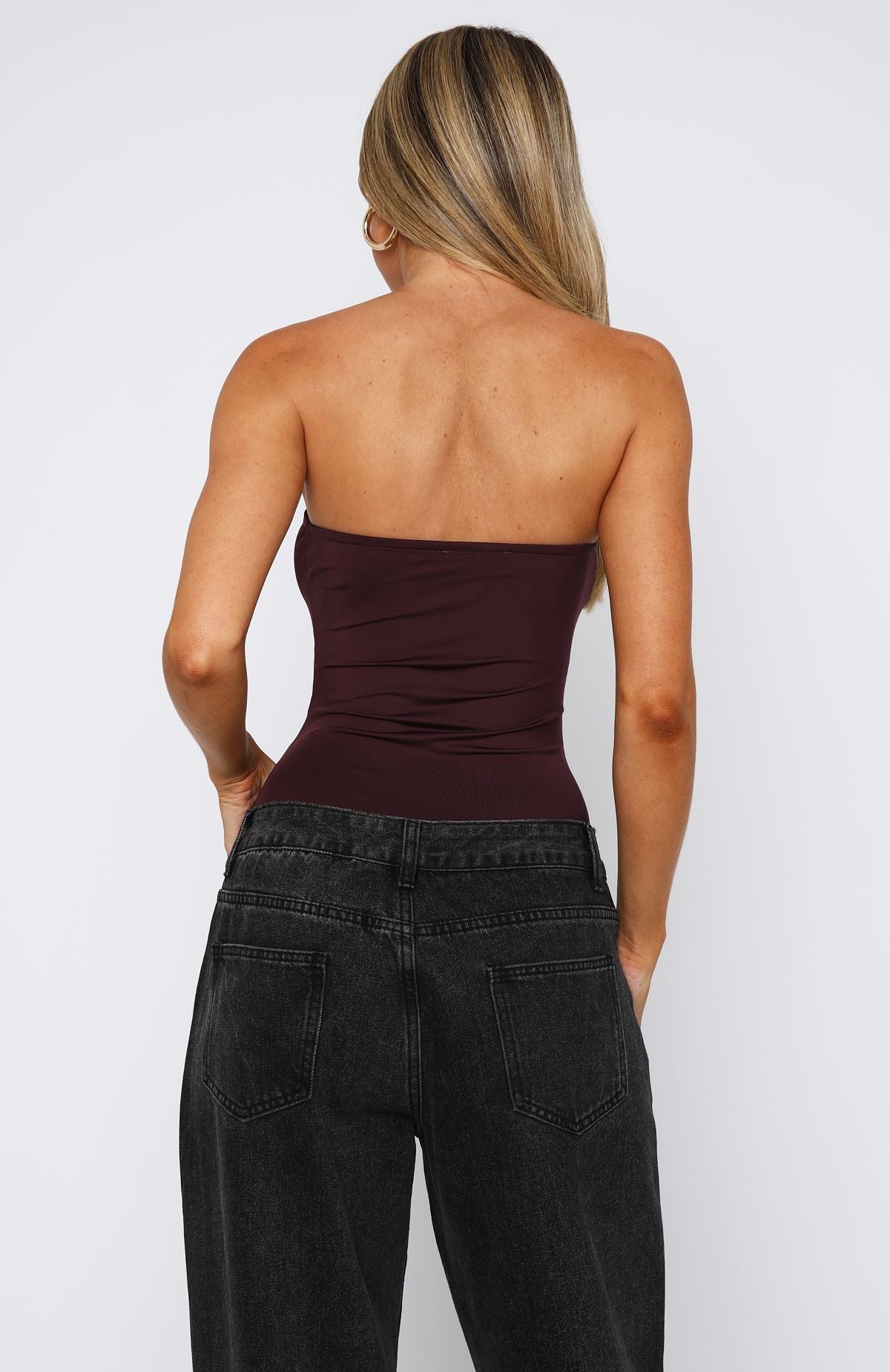 Top Of The Game Strapless Bodysuit Plum - Image 6