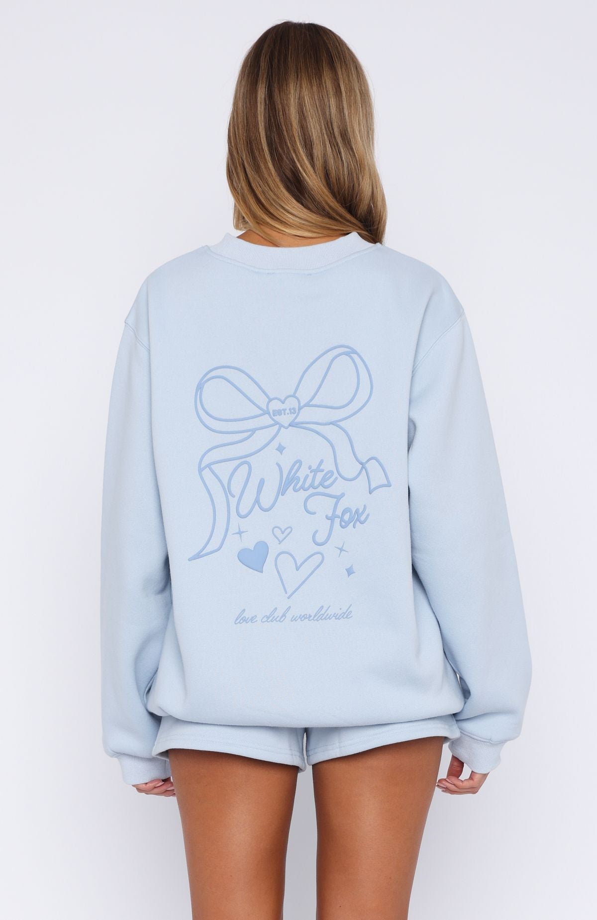 Love You Forever Oversized Sweater Baby Blue - Image 5