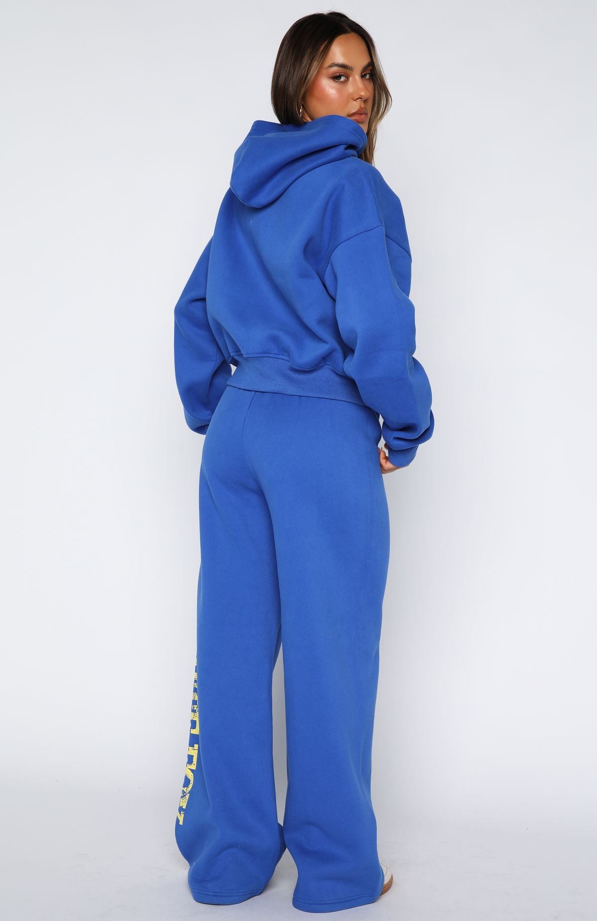 Brand New Start Wide Leg Sweatpants Electric Blue - Image 4