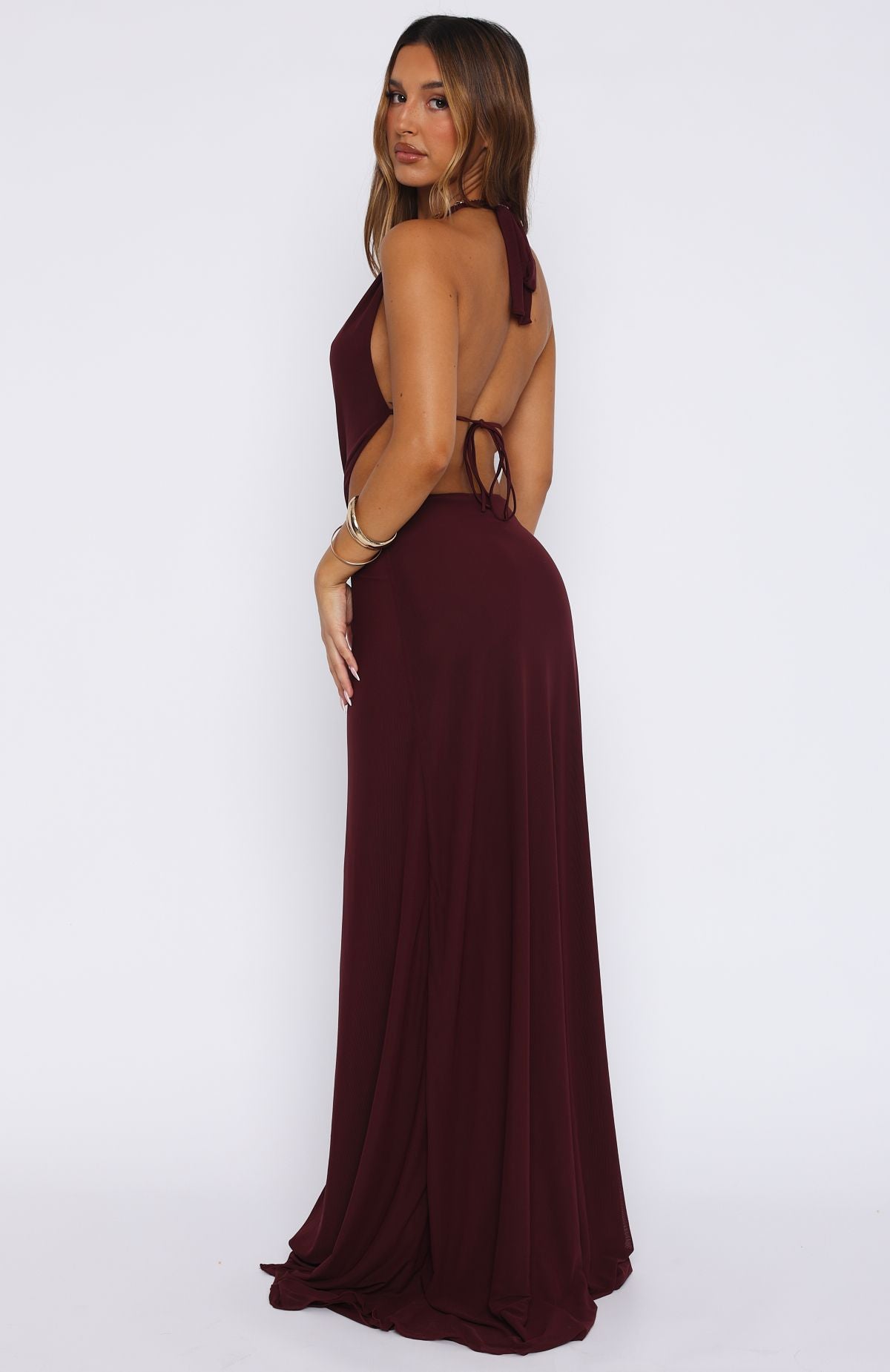 Tuscany Twilight Maxi Dress Plum - Image 4