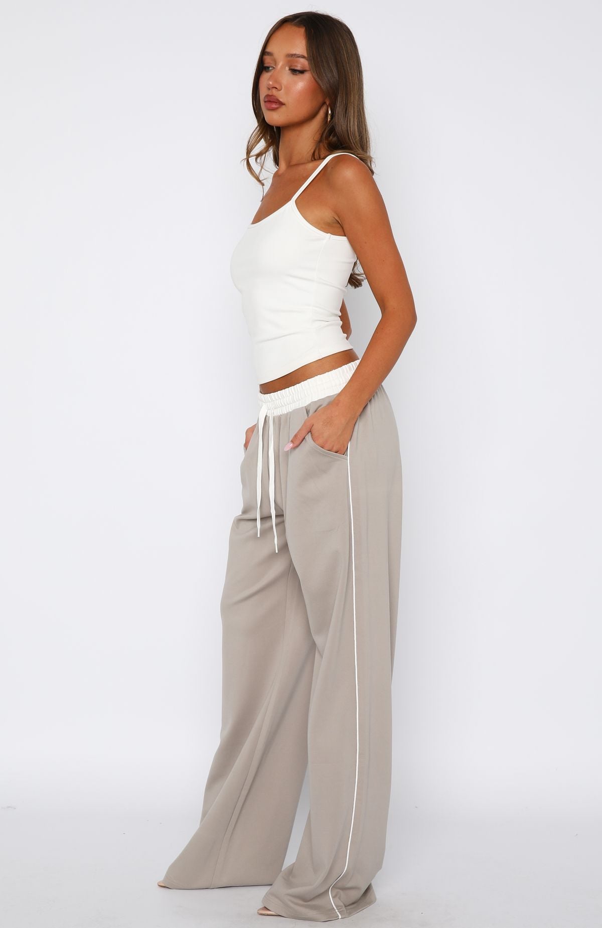 True Feelings Wide Leg Pants Moon - Image 3