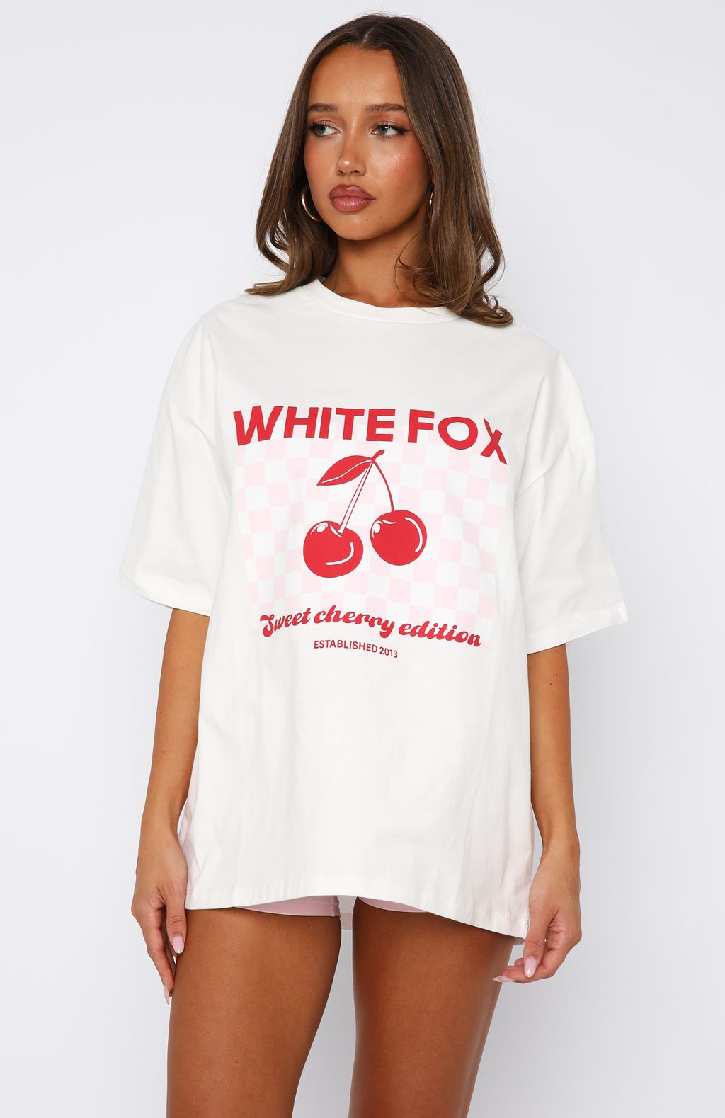 Sweet Cherry Edition Oversized Tee White - Image 2