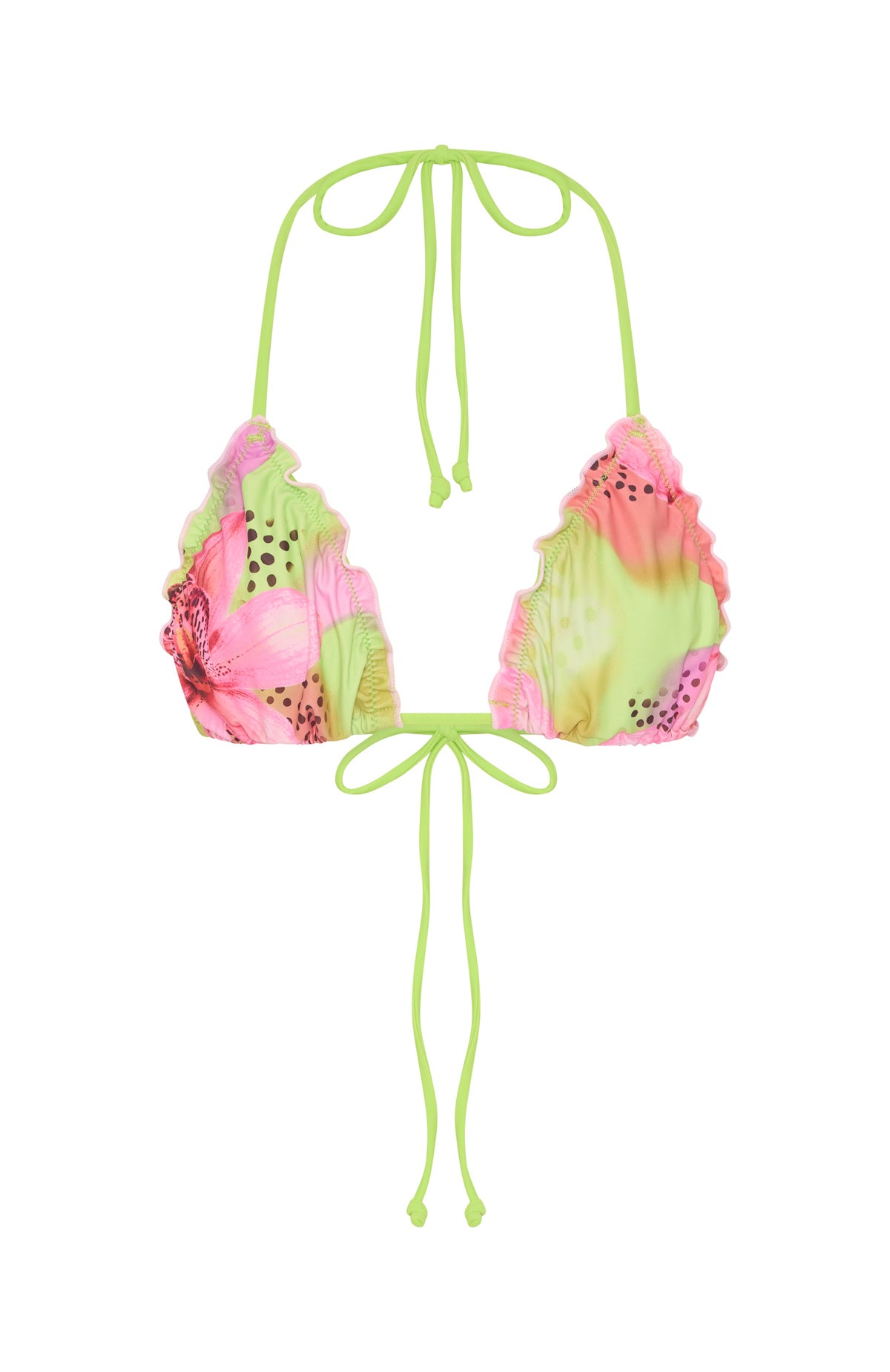 Kiss The Sun Bikini Top Lime Tropics - Image 6