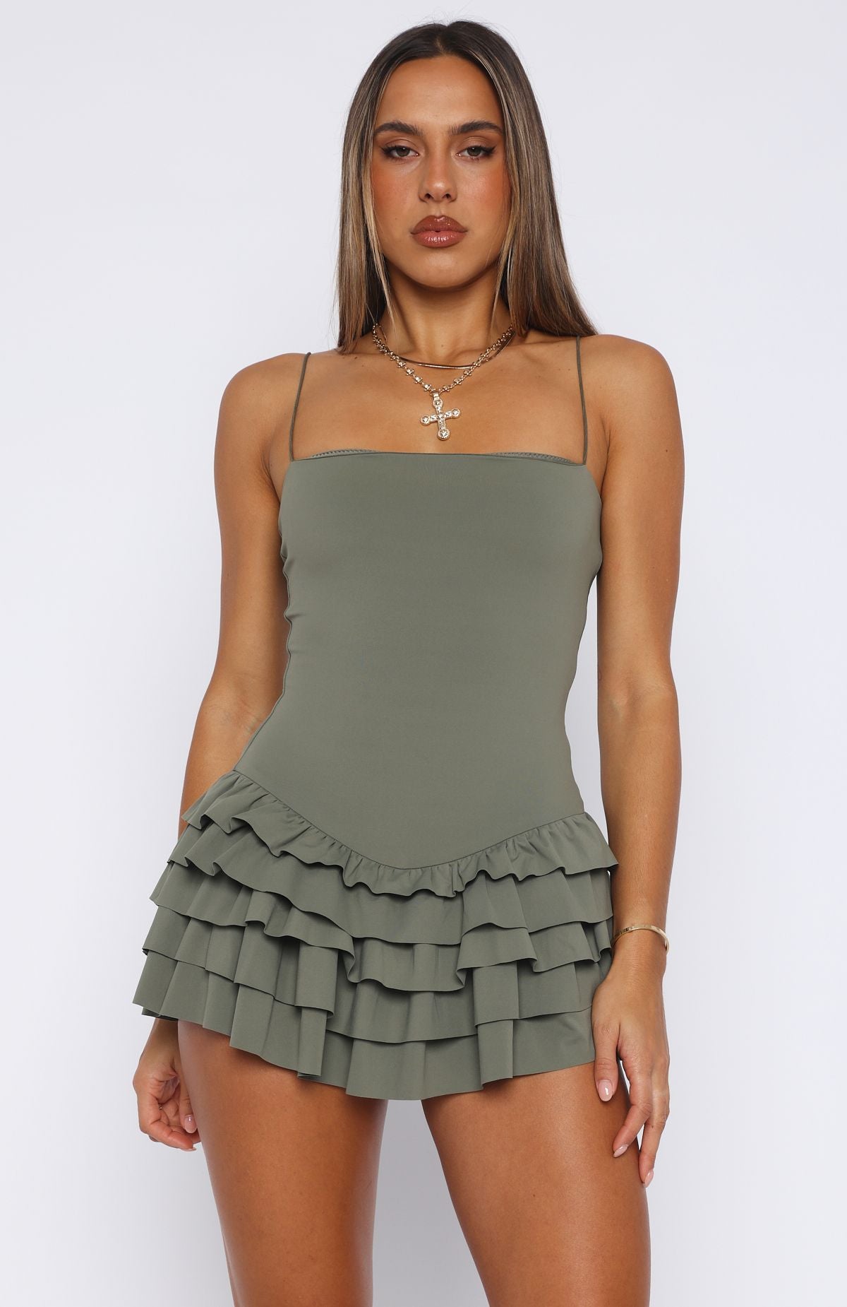 Photo Id Playsuit Khaki - Image 2