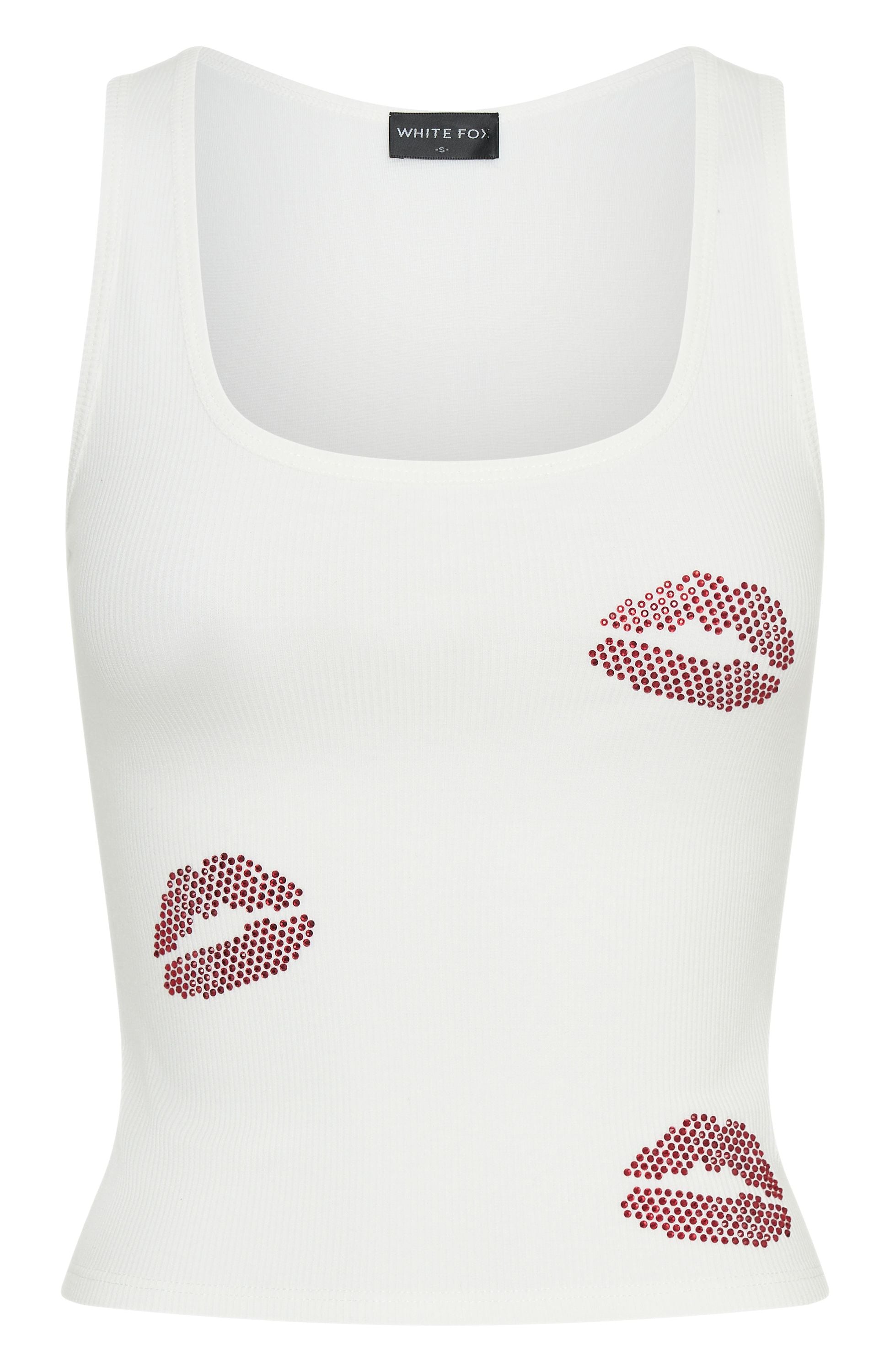 Pepper You In Kisses Tank Top White - Image 5