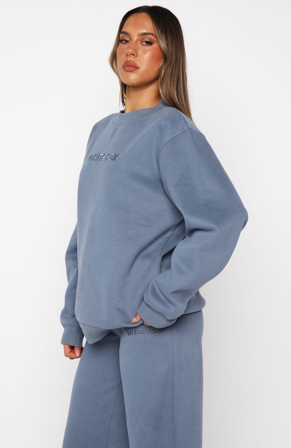 Stay Lifted Oversized Sweater Ocean - Image 3