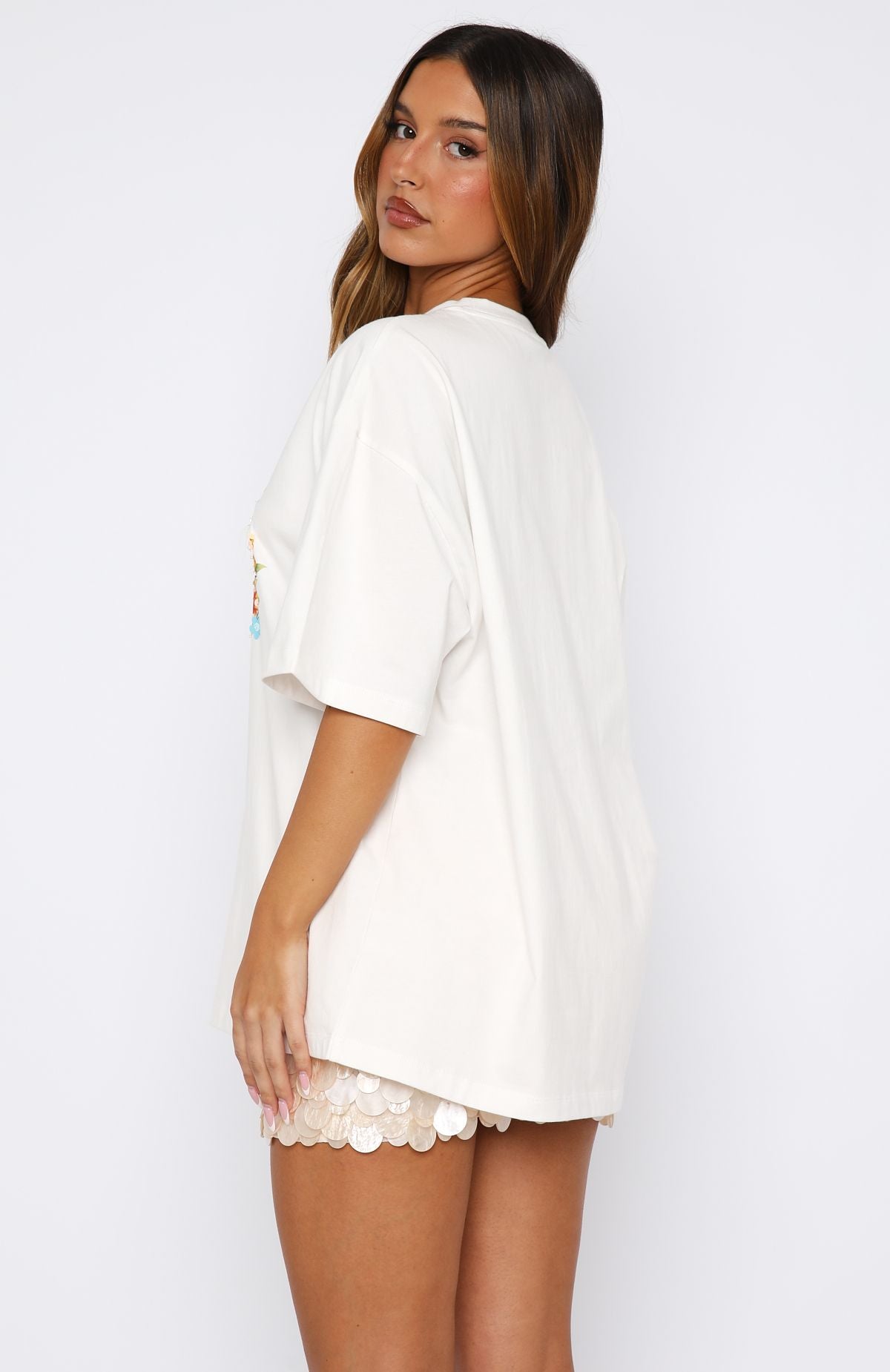 Hawaii Holiday Oversized Tee White - Image 4