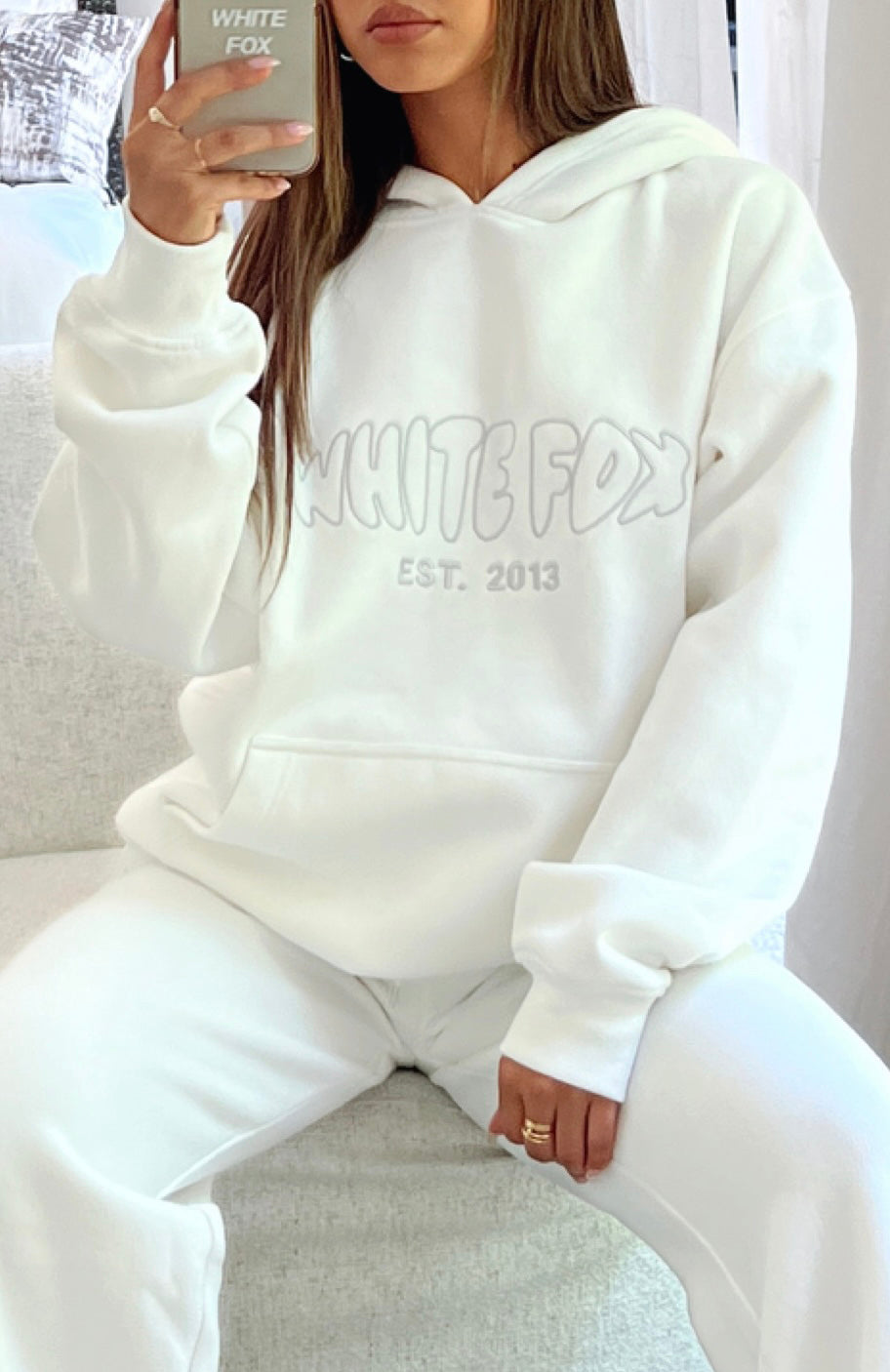 Missed Flights Oversized Hoodie White - Image 5