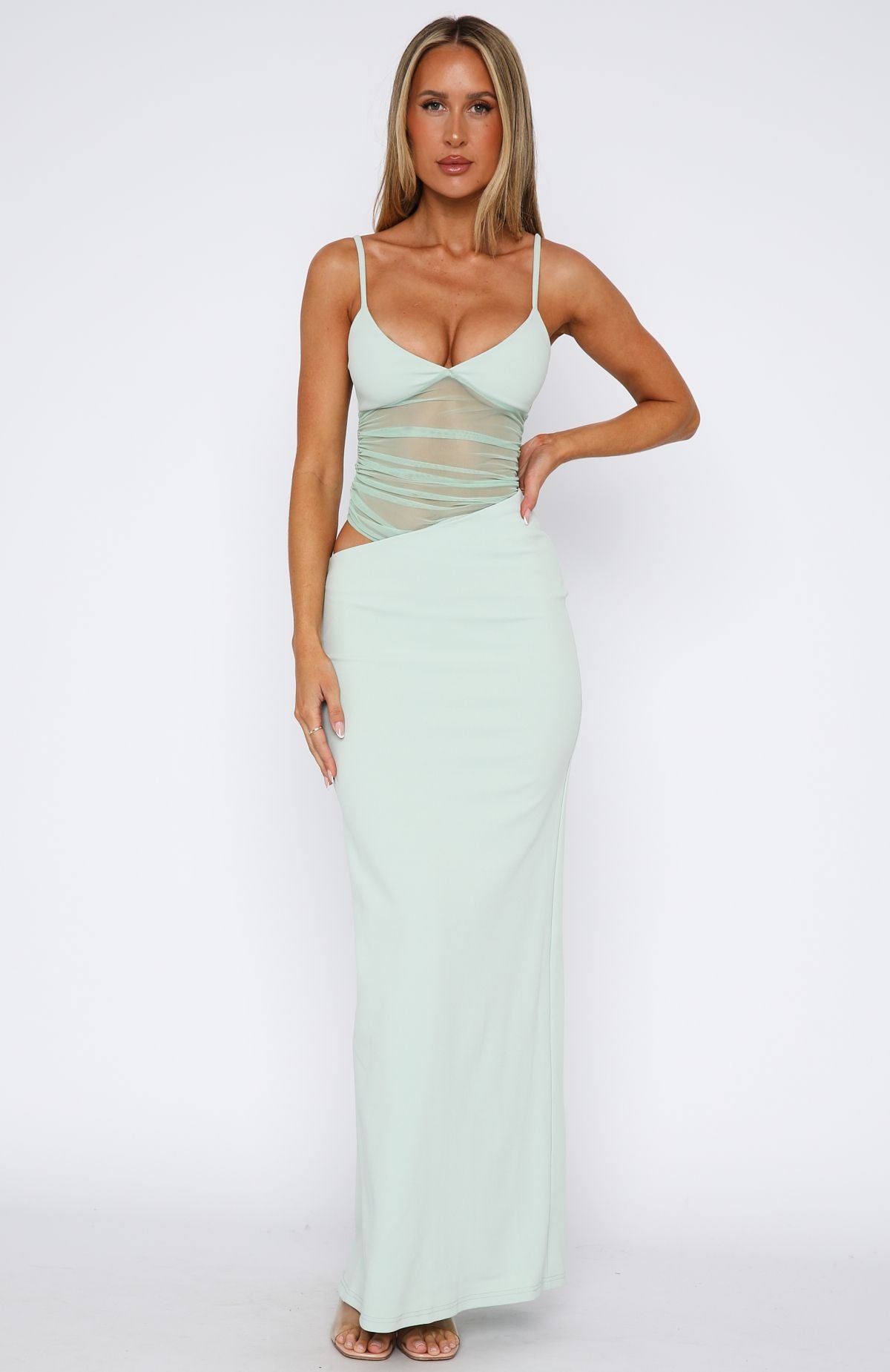 Call Me Up Maxi Dress Mint - Image 3