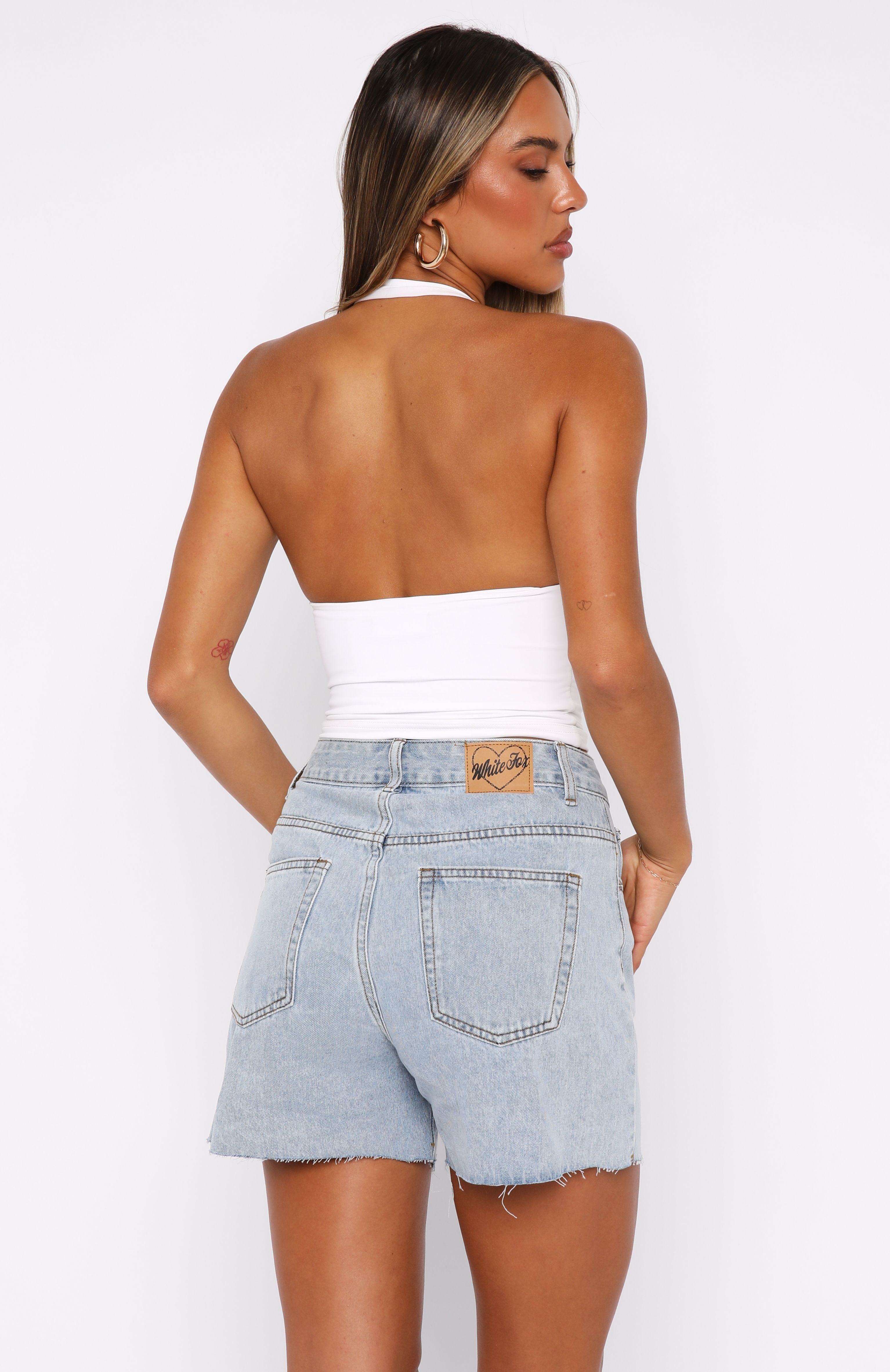 Keep It Brief Denim Shorts Light Blue - Image 4