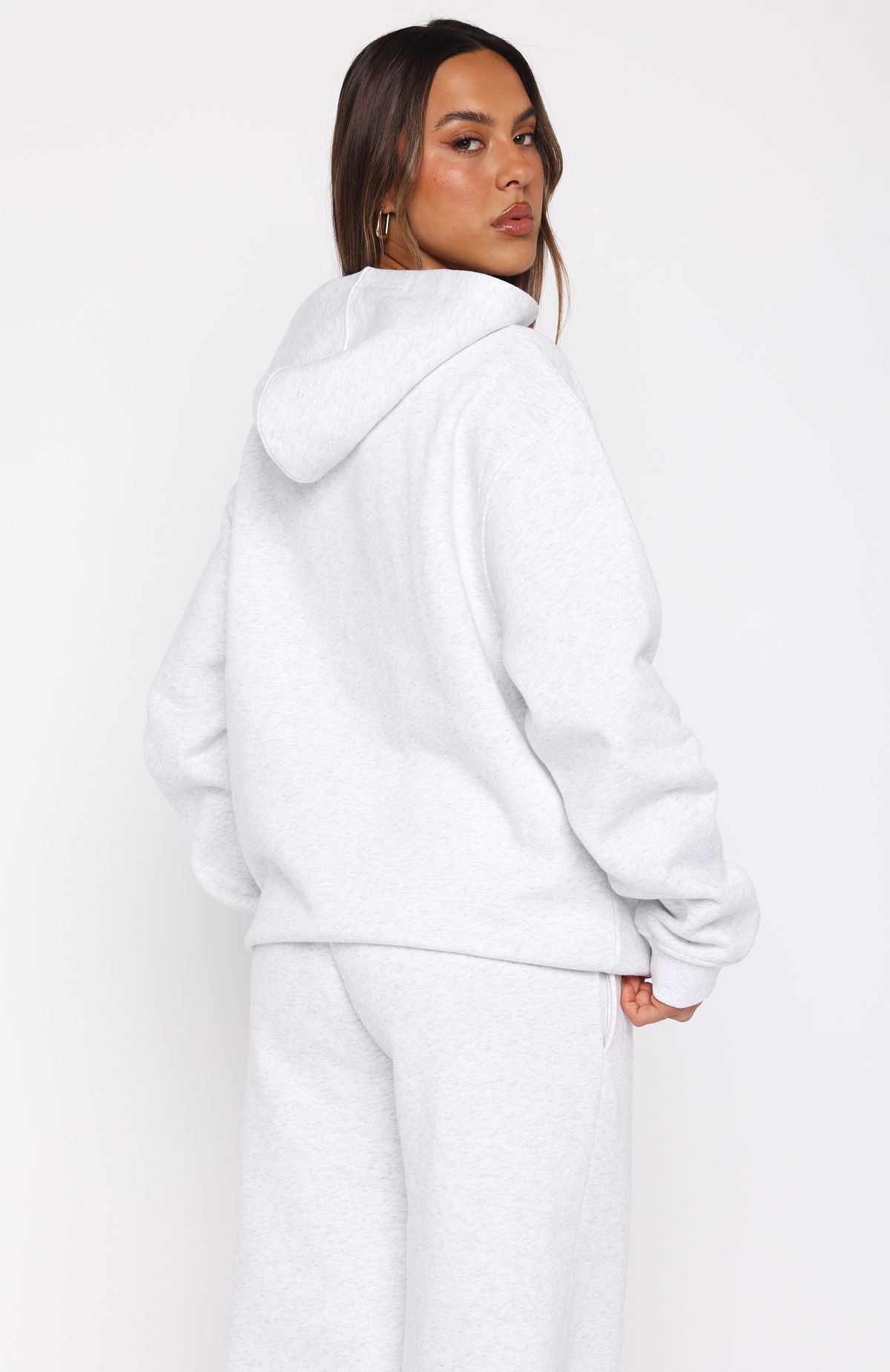 From The Archives Kenzie Oversized Hoodie Grey Marle - Image 4