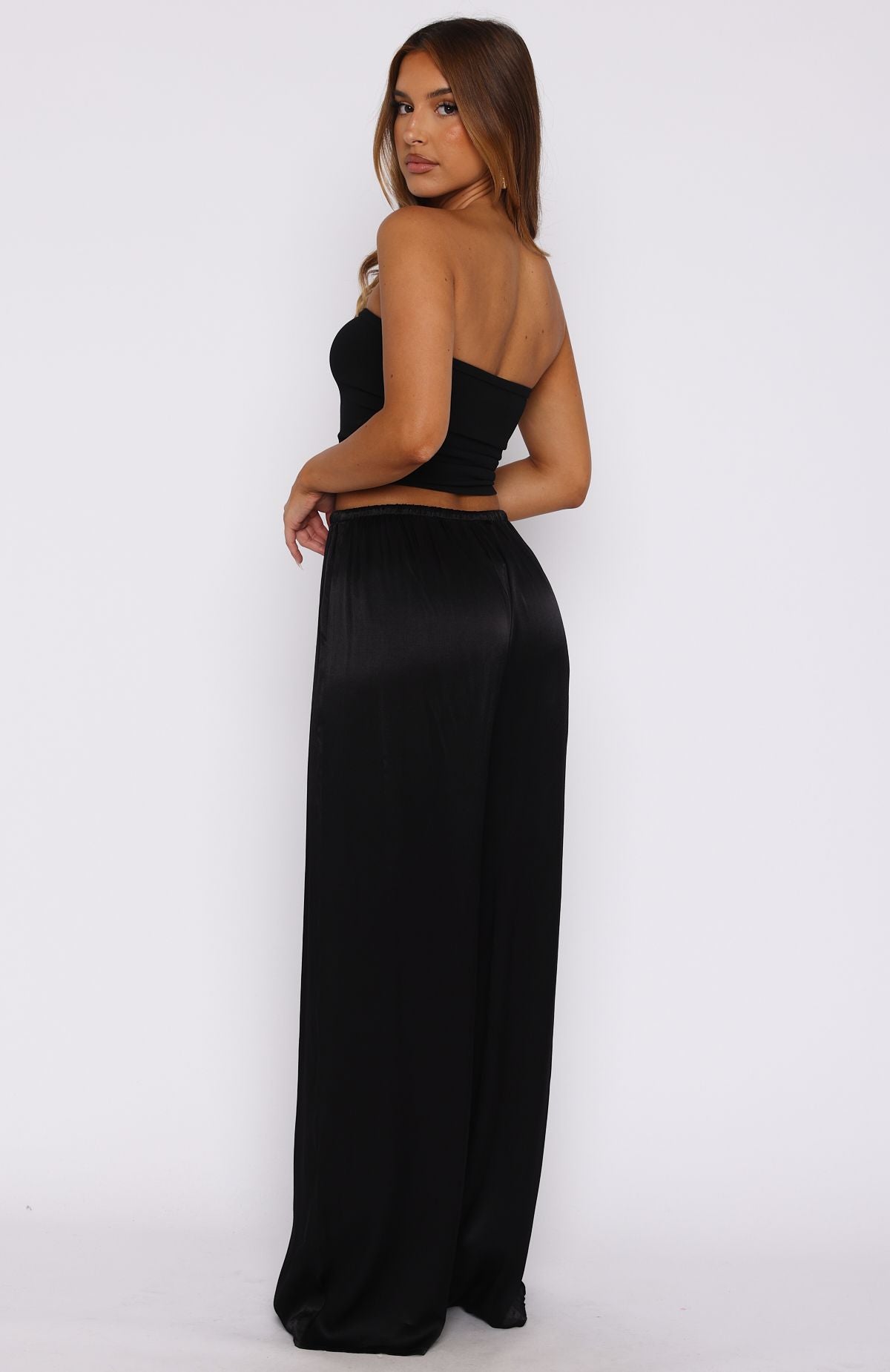 Catching Up Wide Leg Pants Black - Image 4