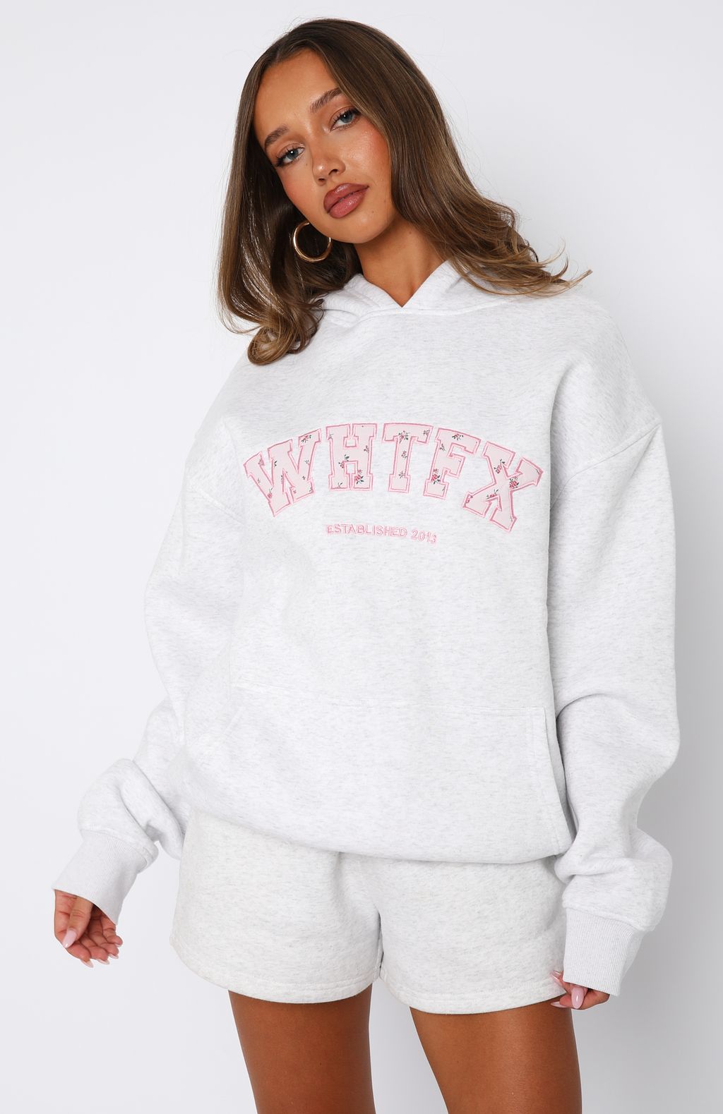 Sweet Sweet Moments Oversized Hoodie Grey Marle - Image 2