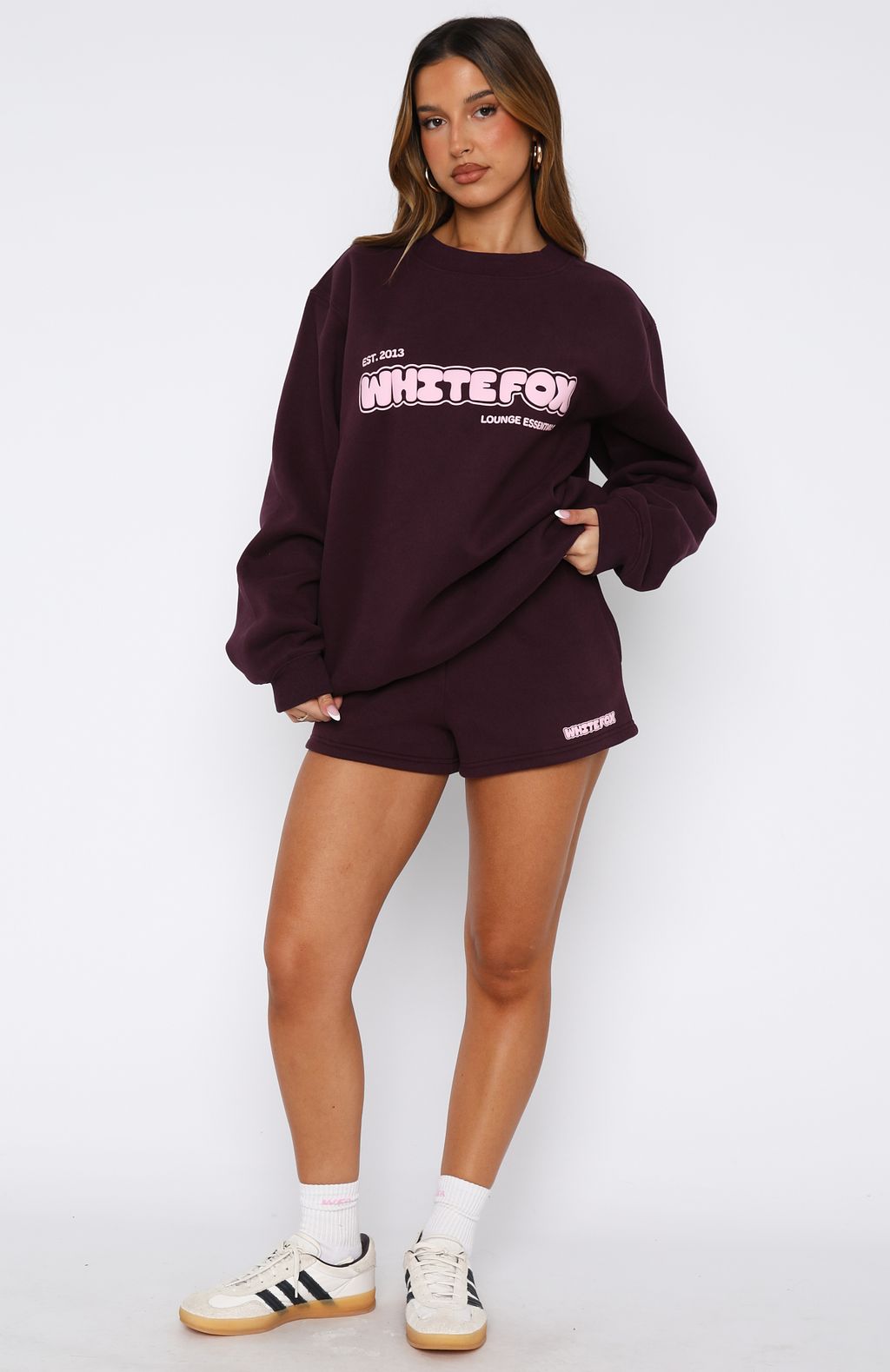 Give It A Try Lounge Shorts Plum - Image 5