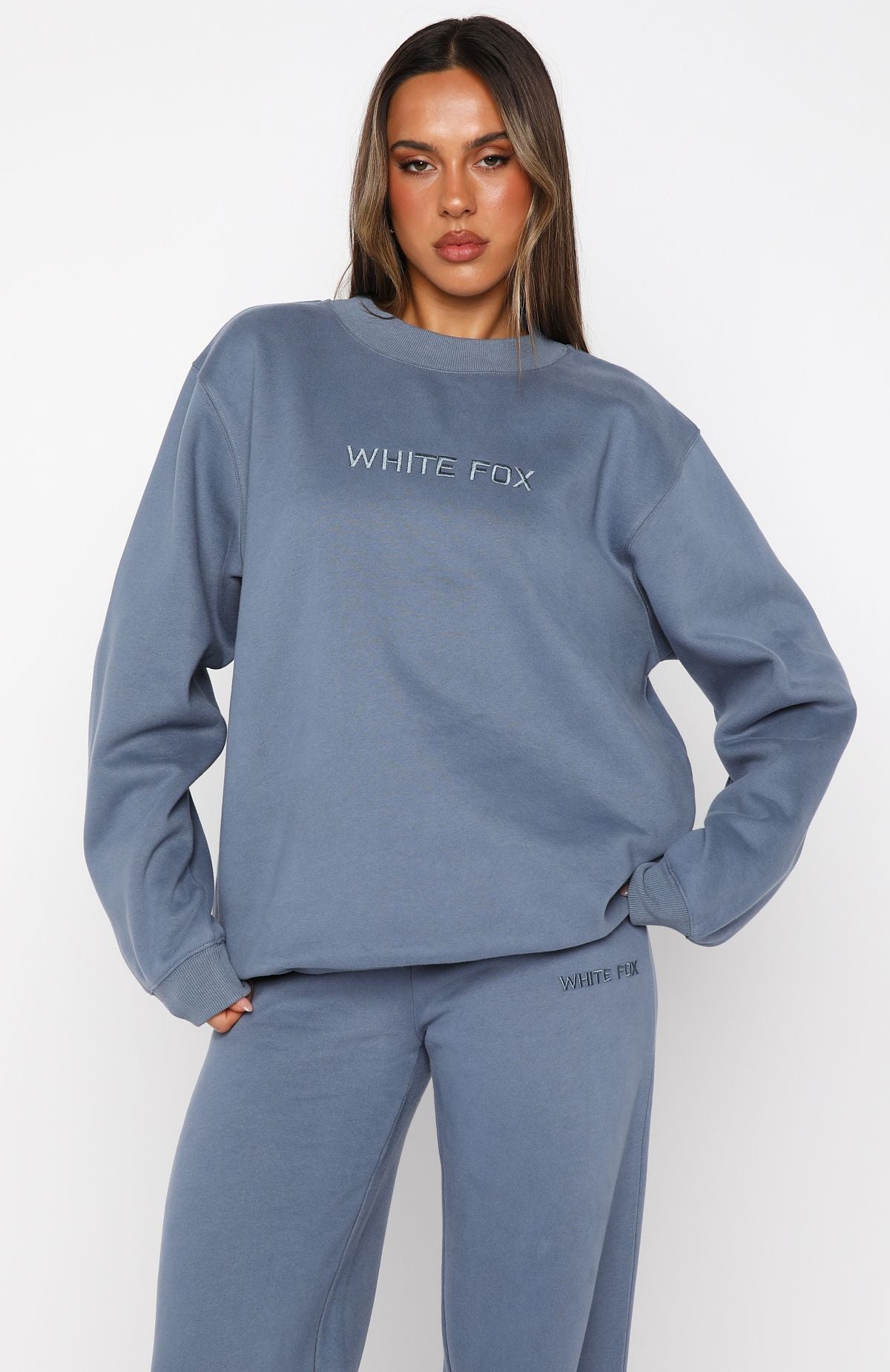 Stay Lifted Oversized Sweater Ocean - Image 2