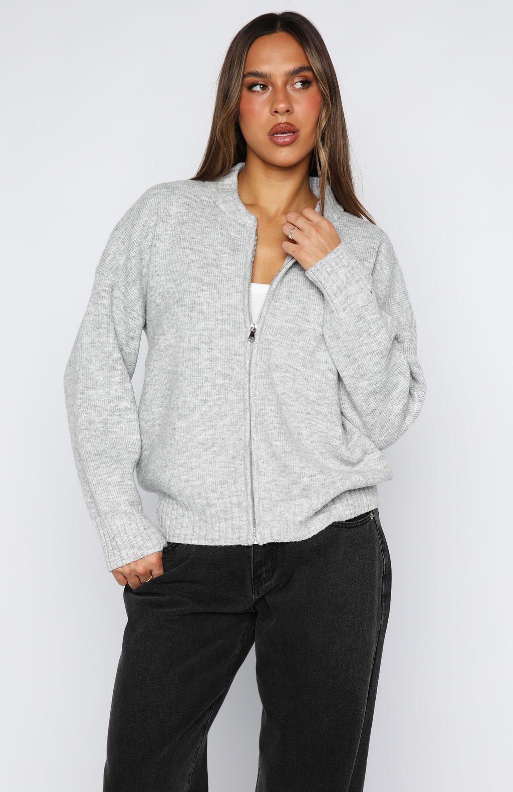 Unbreakable Bond Knit Jacket Grey Marle - Image 2