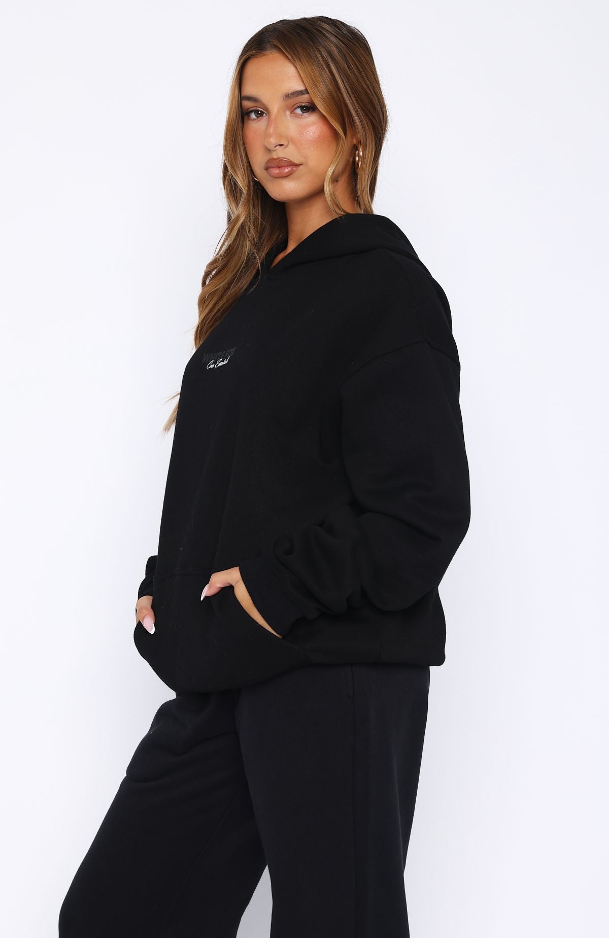 Core Essentials Oversized Hoodie Black - Image 4