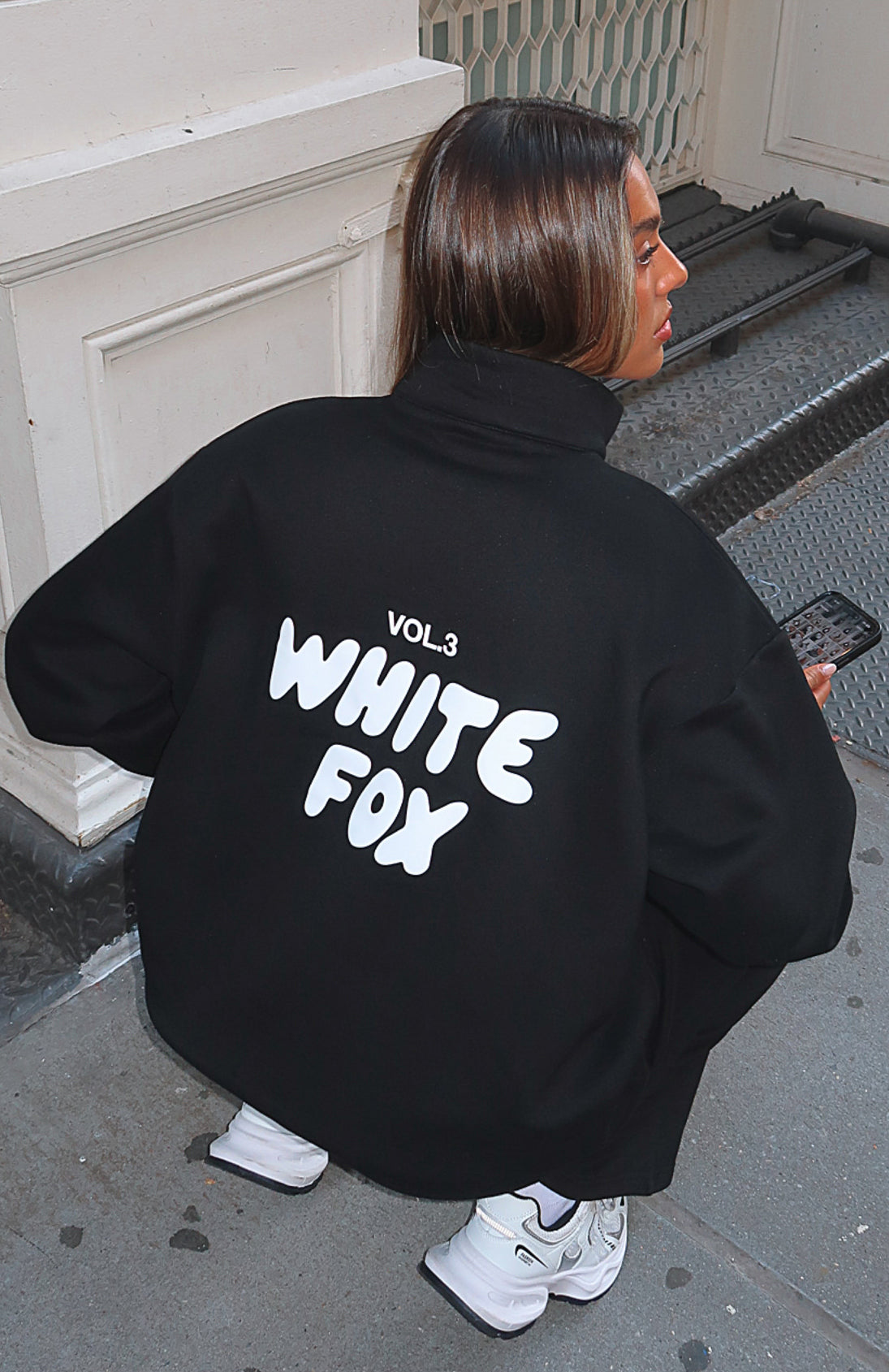 Offstage Zip Front Sweater Monochrome - Image 5