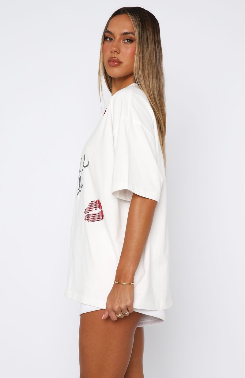 Pepper You In Kisses Oversized Tee White - Image 3