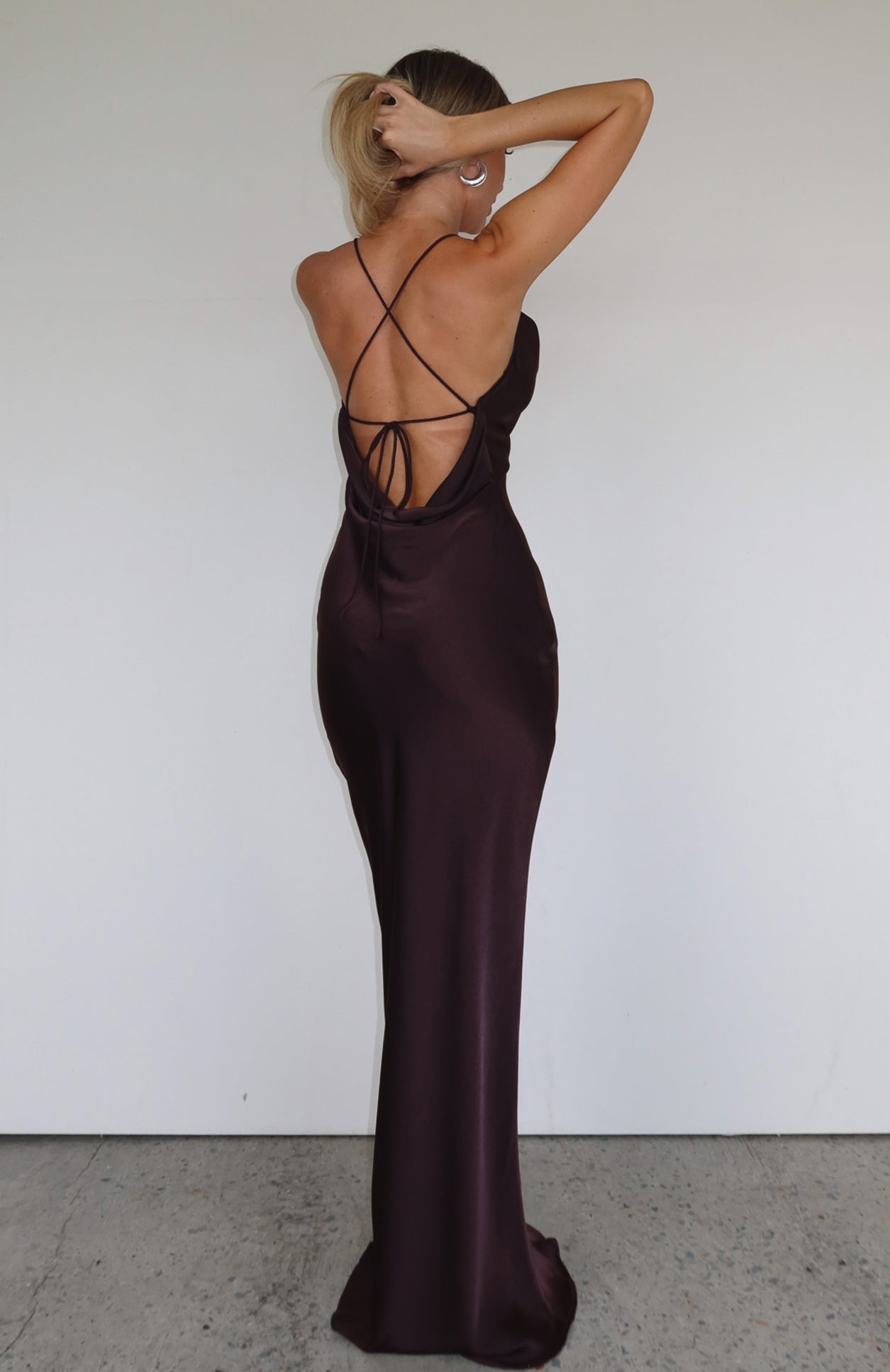 Over My Head Maxi Dress Chocolate - Image 5