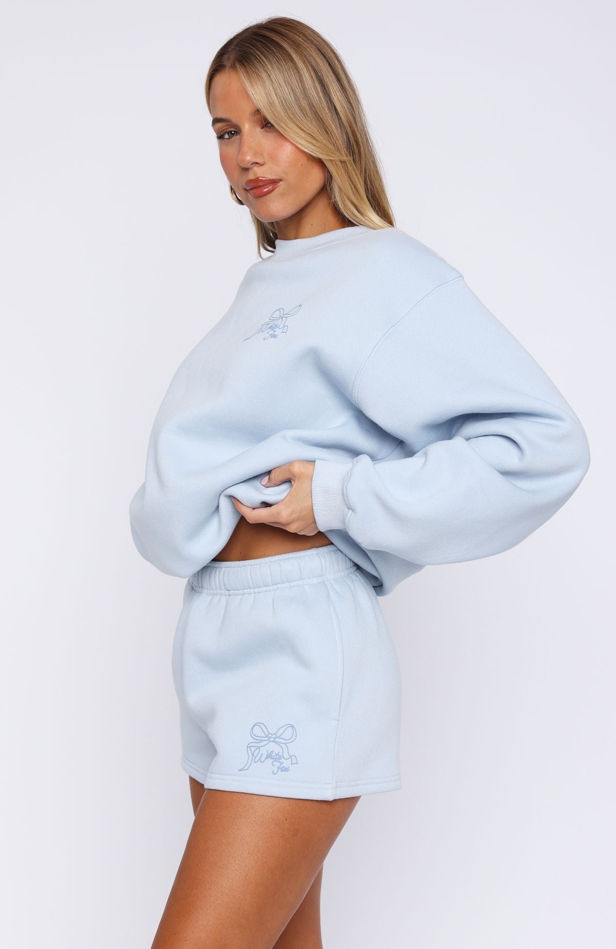 Love You Forever Lounge Shorts Baby Blue - Image 3