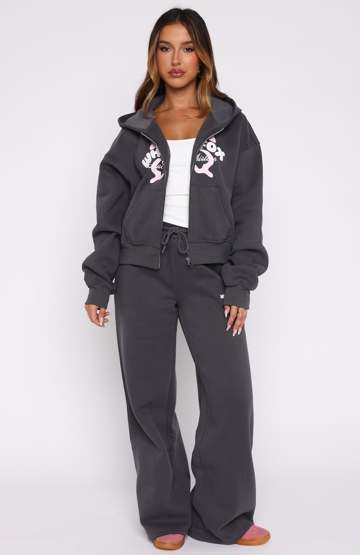 Lucky Thirteen Audrina Wide Leg Sweatpants Volcanic - Image 5