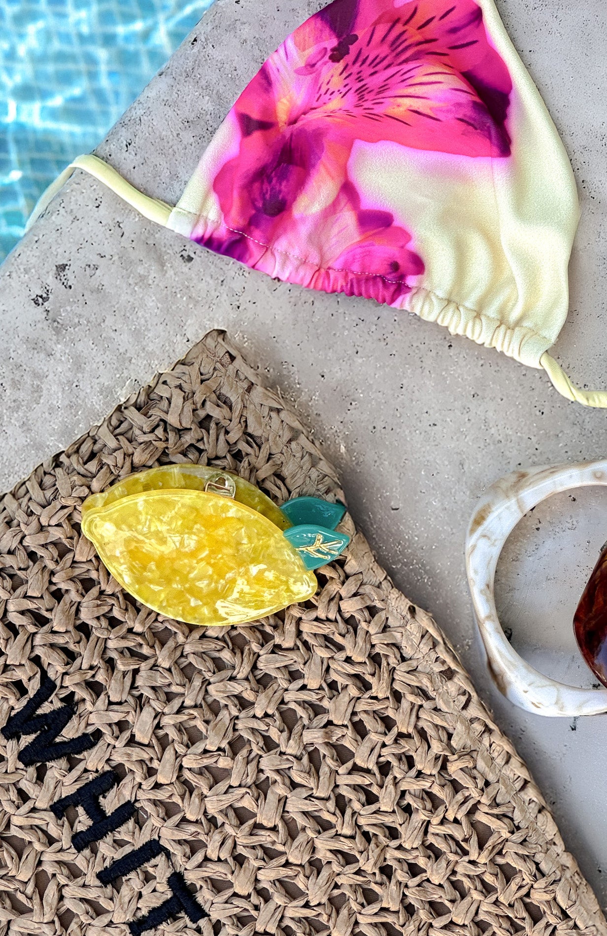 Piper Hair Clip Lemon