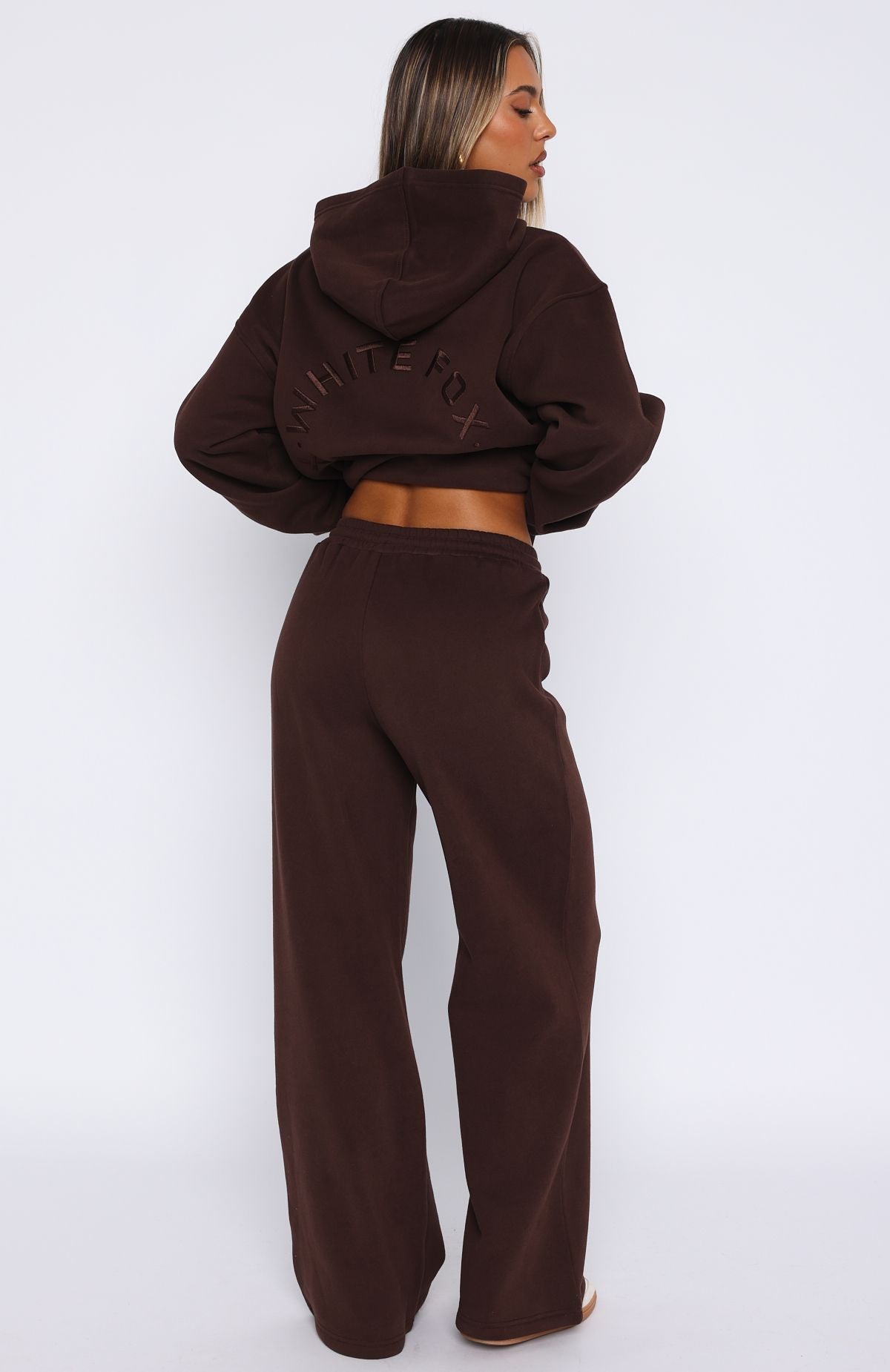 Stay Lifted Wide Leg Sweatpants Bitter Chocolate - Image 4