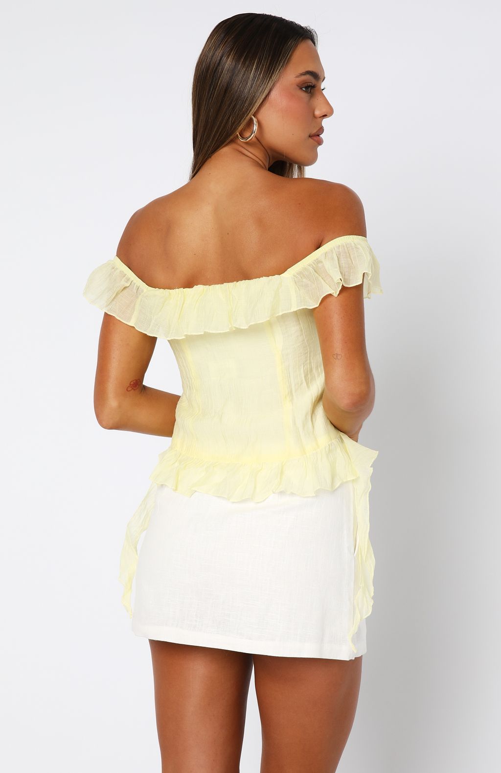 Love The View Off Shoulder Top Lemon - Image 4