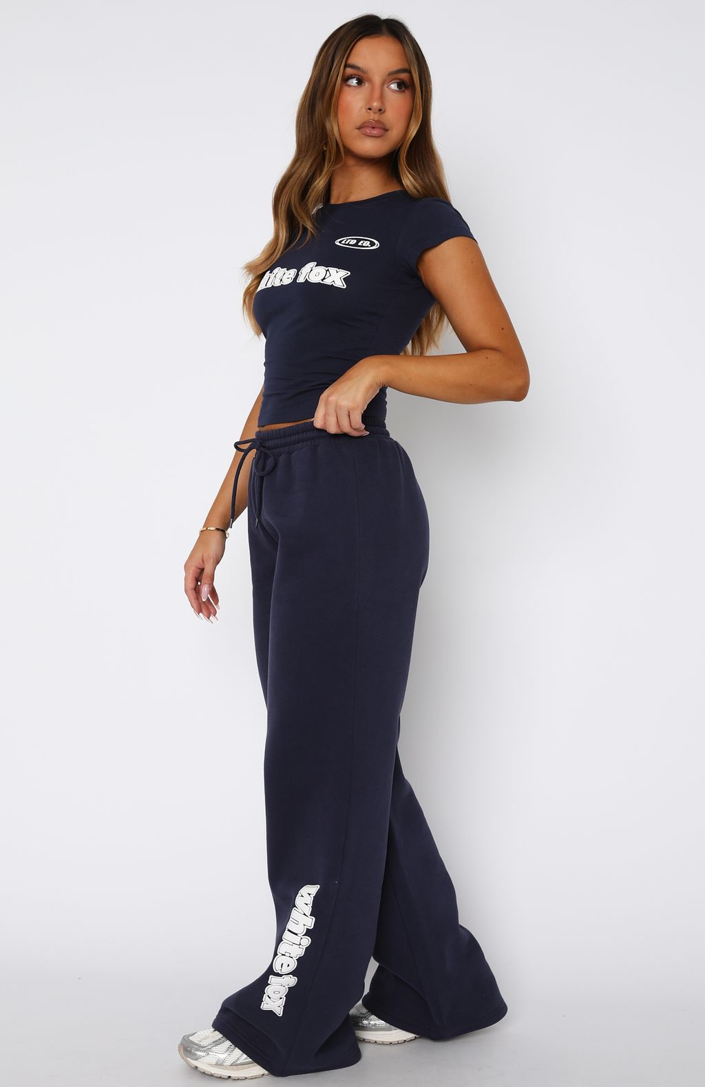 Ready To Go Wide Leg Sweatpants Navy - Image 3
