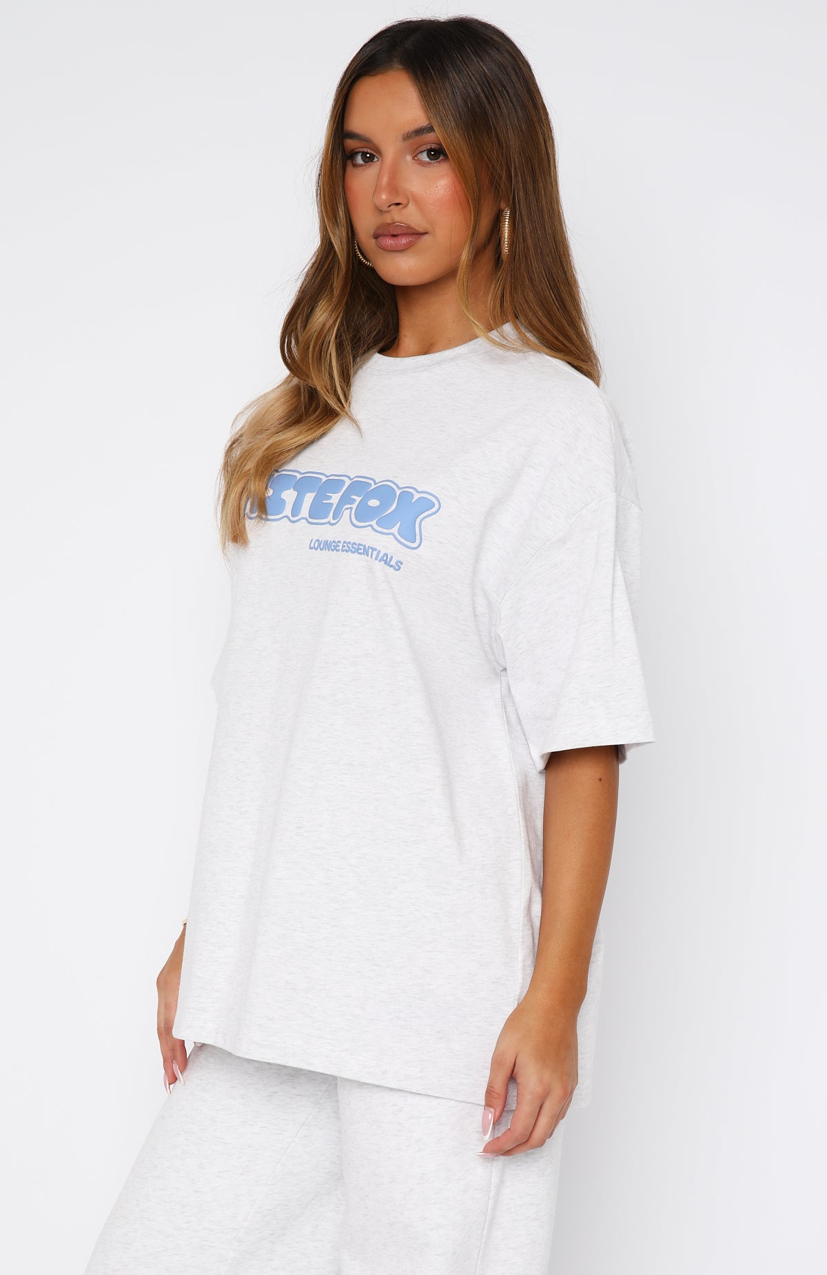 Give It A Try Oversized Tee Grey Marle - Image 3
