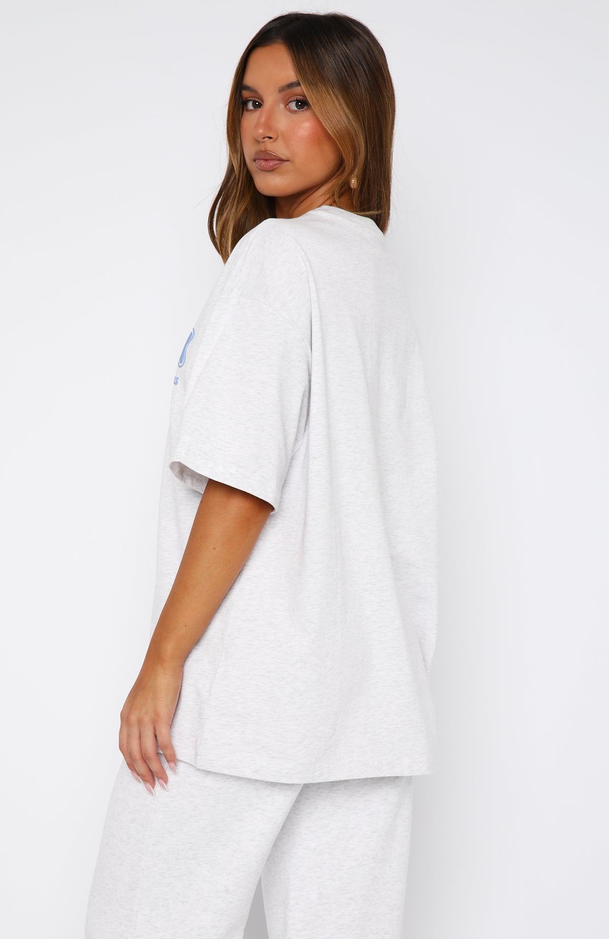 Give It A Try Oversized Tee Grey Marle - Image 4